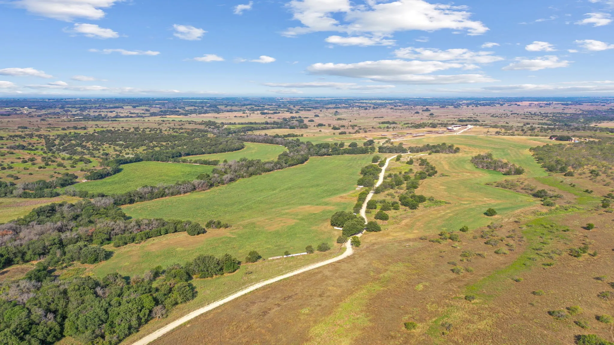 Aerial view with a rural view