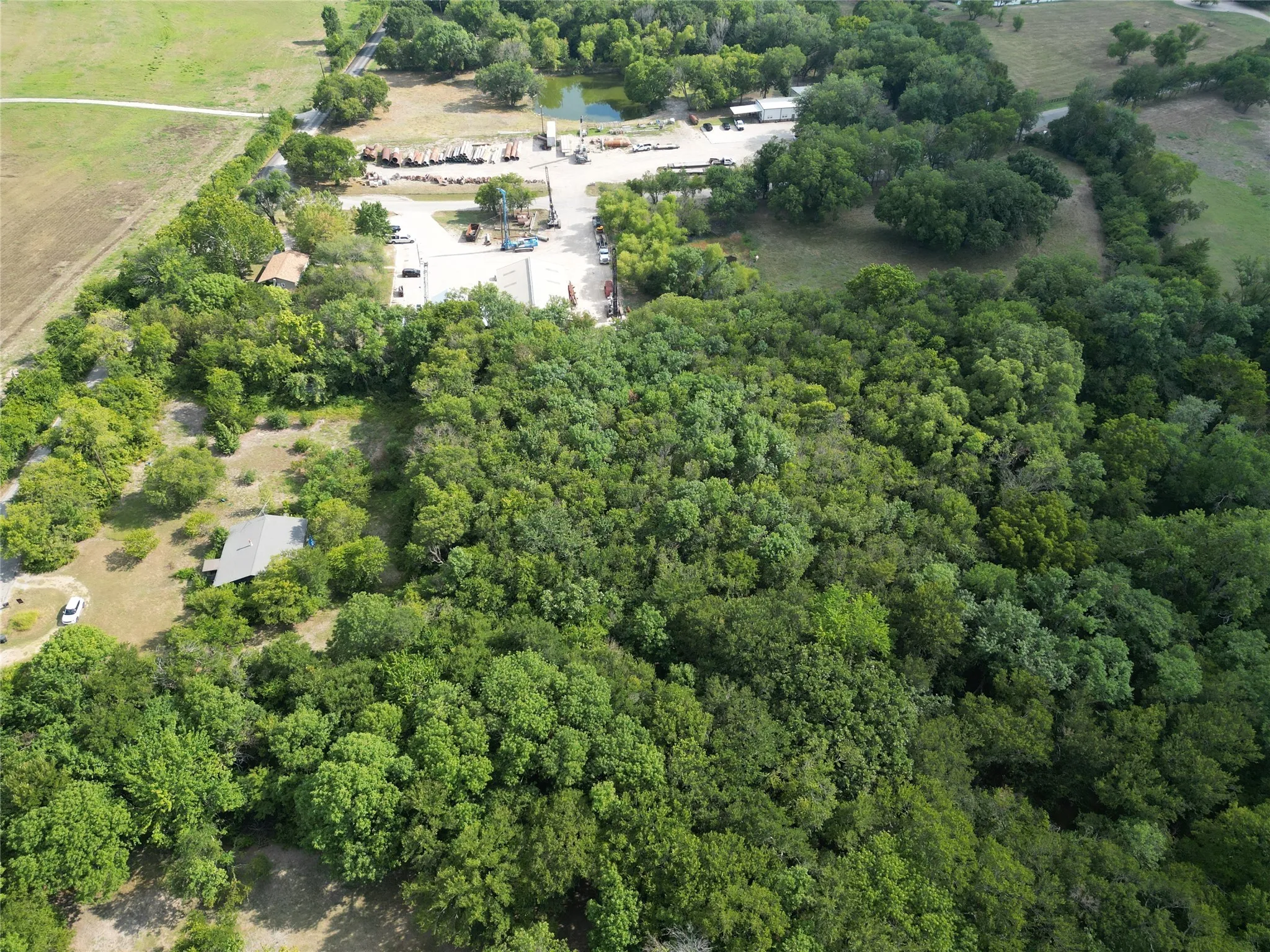 Bird's eye view of property on bottom half of picture