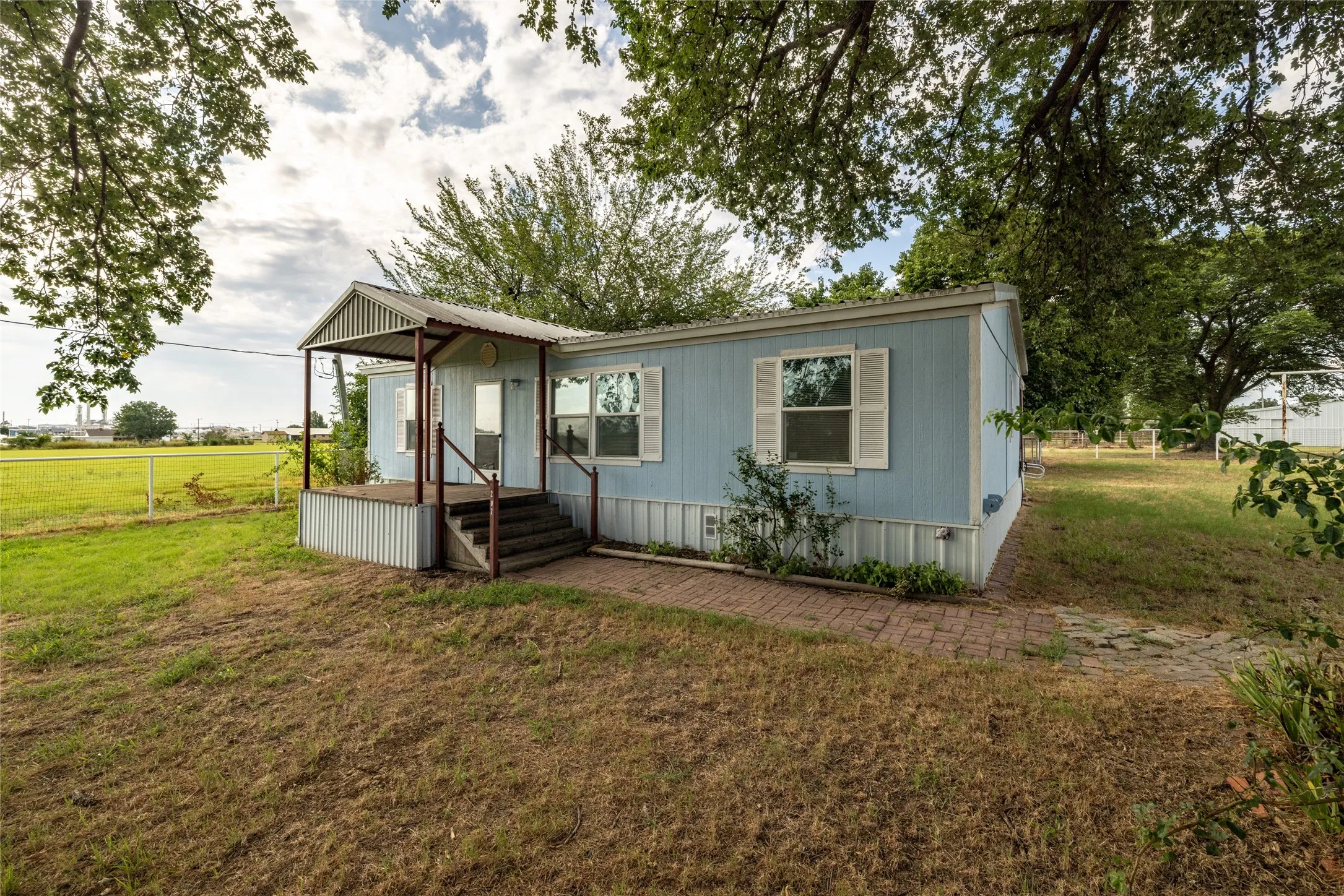 View of front of home with a front lawn