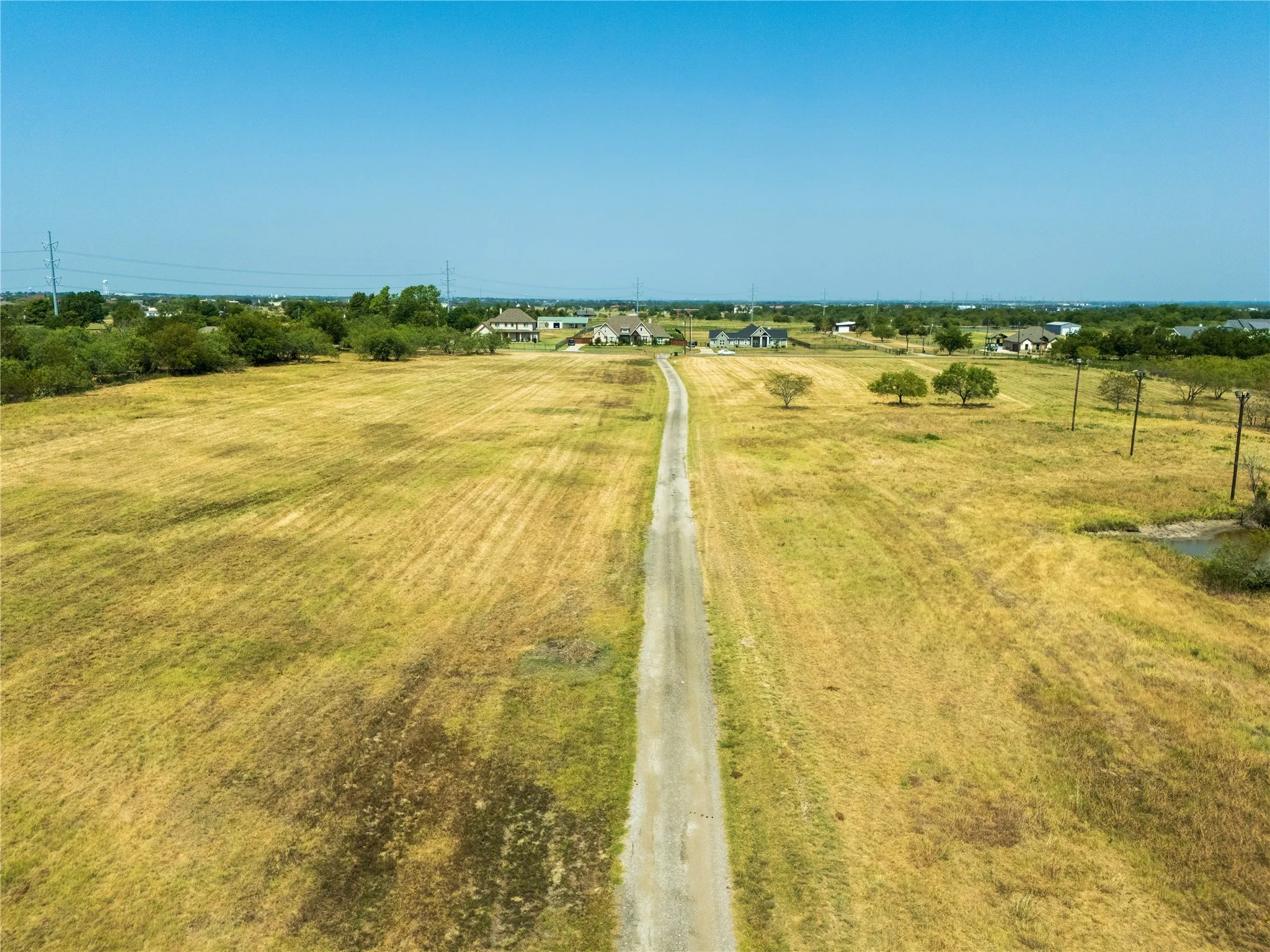 Aerial view with a rural view