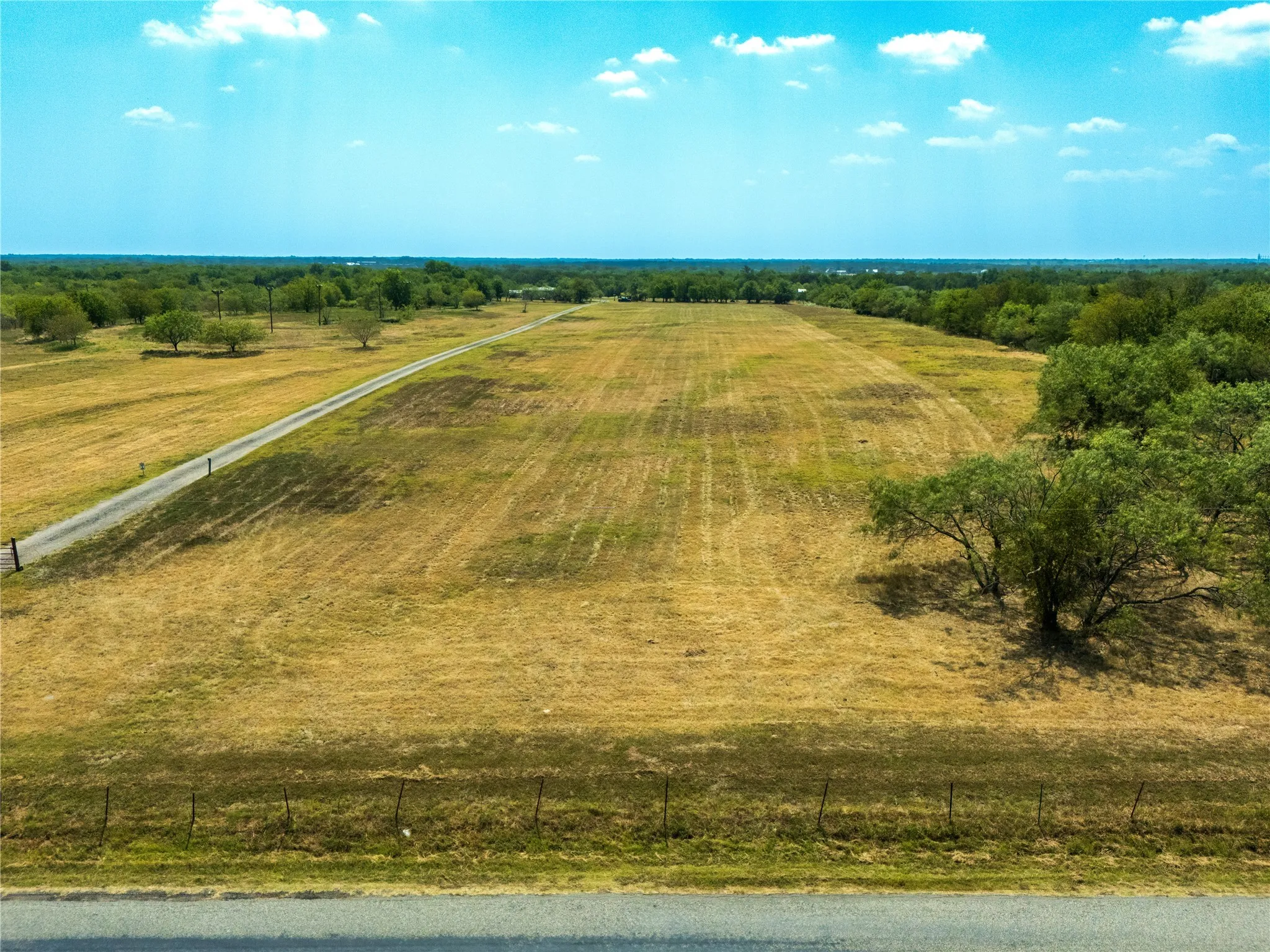 Aerial view with a rural view