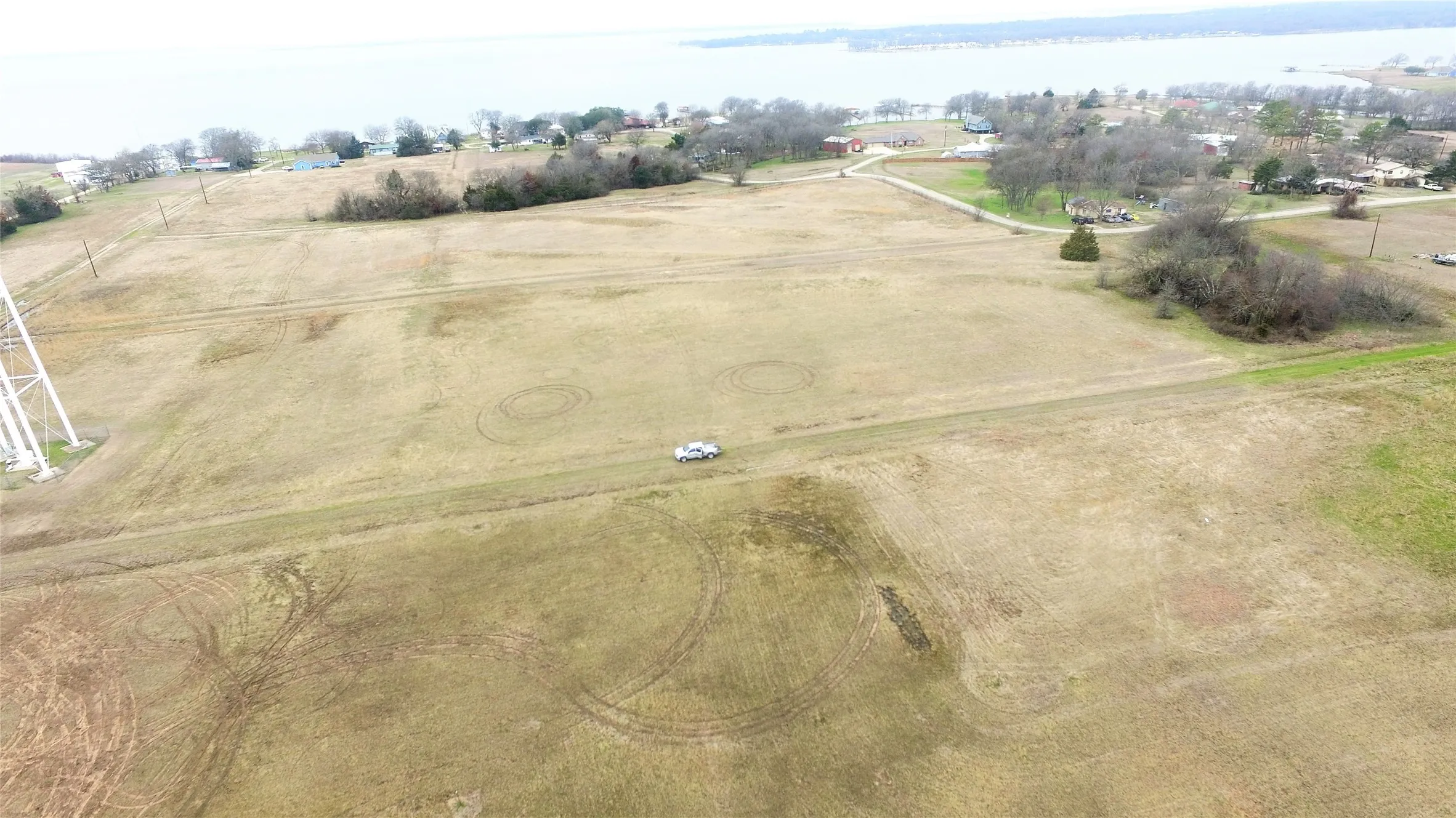 Aerial view with a rural view