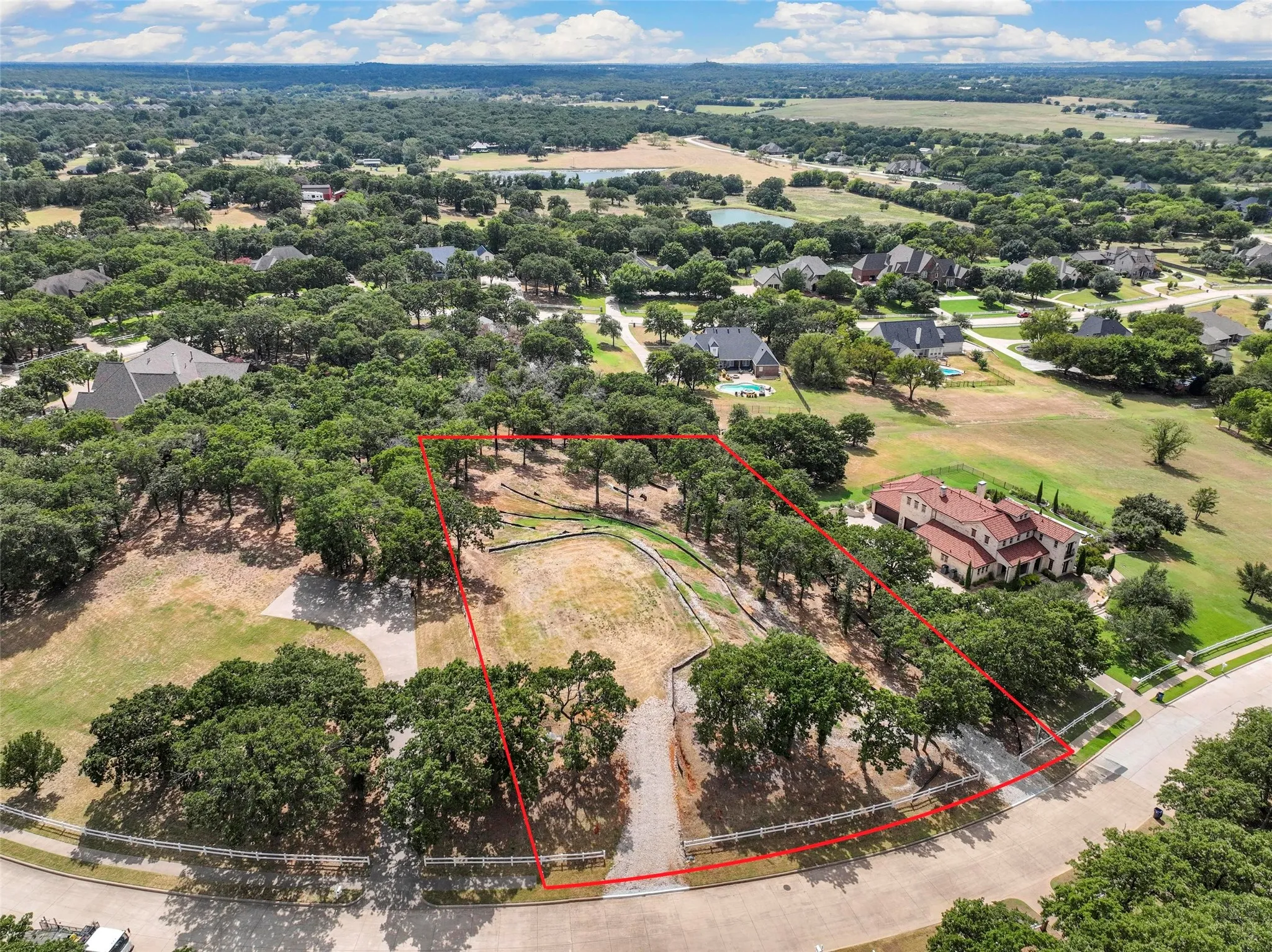 Birds eye view of property-all lines are approximate