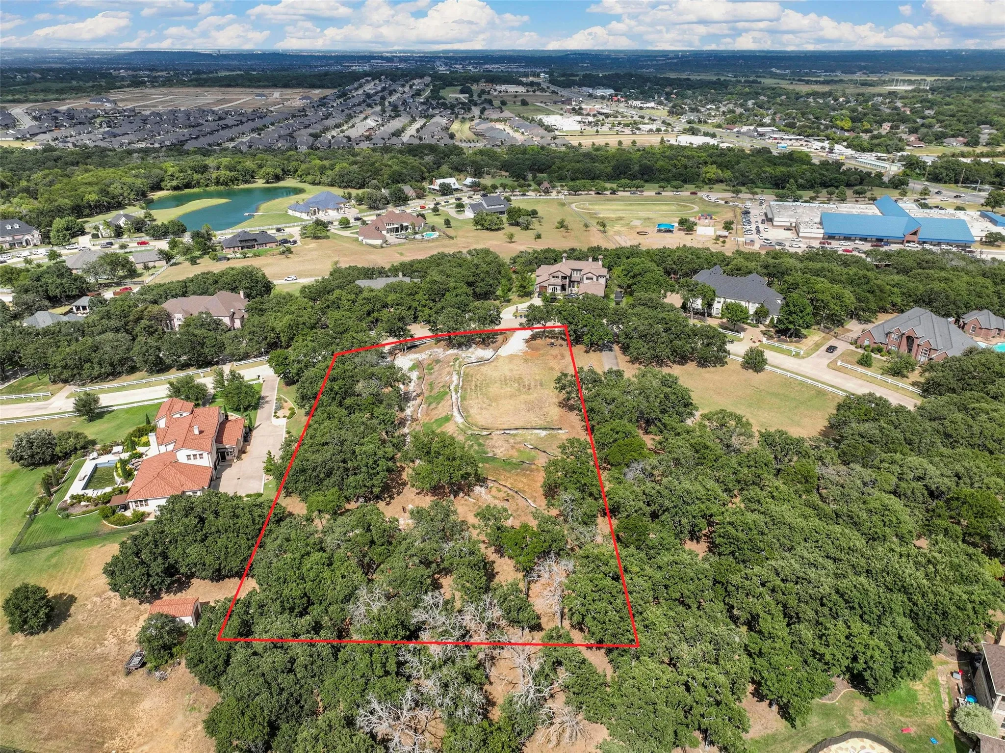 Bird's eye view featuring a water view-all lines are approximate