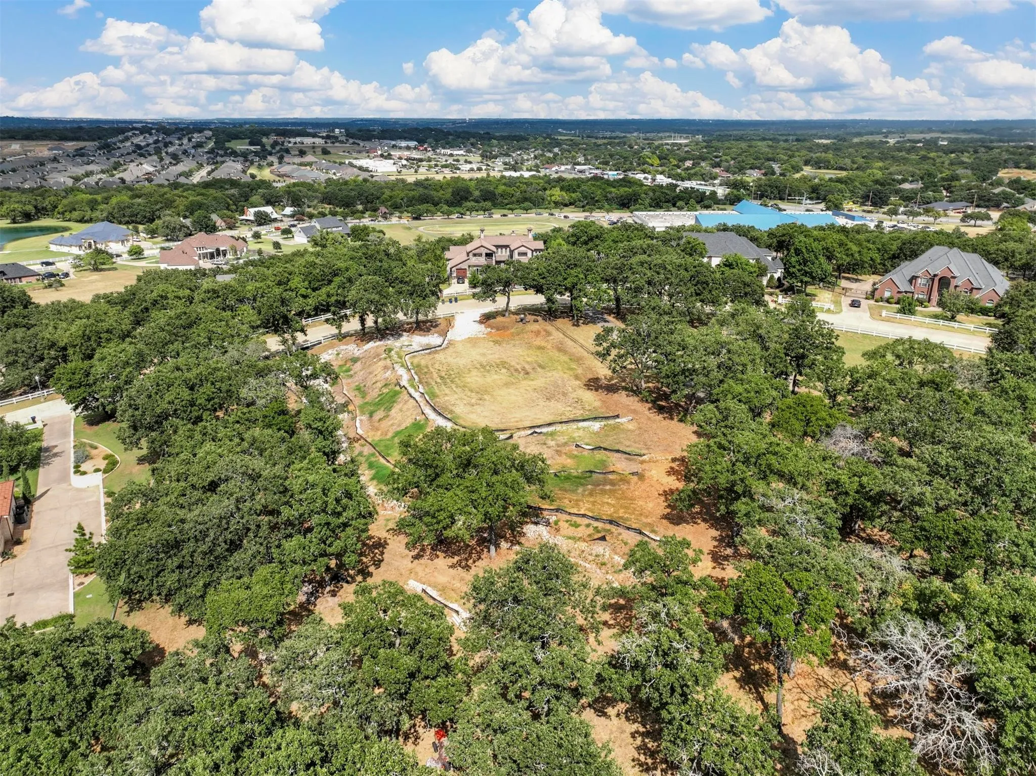 Birds eye view of property