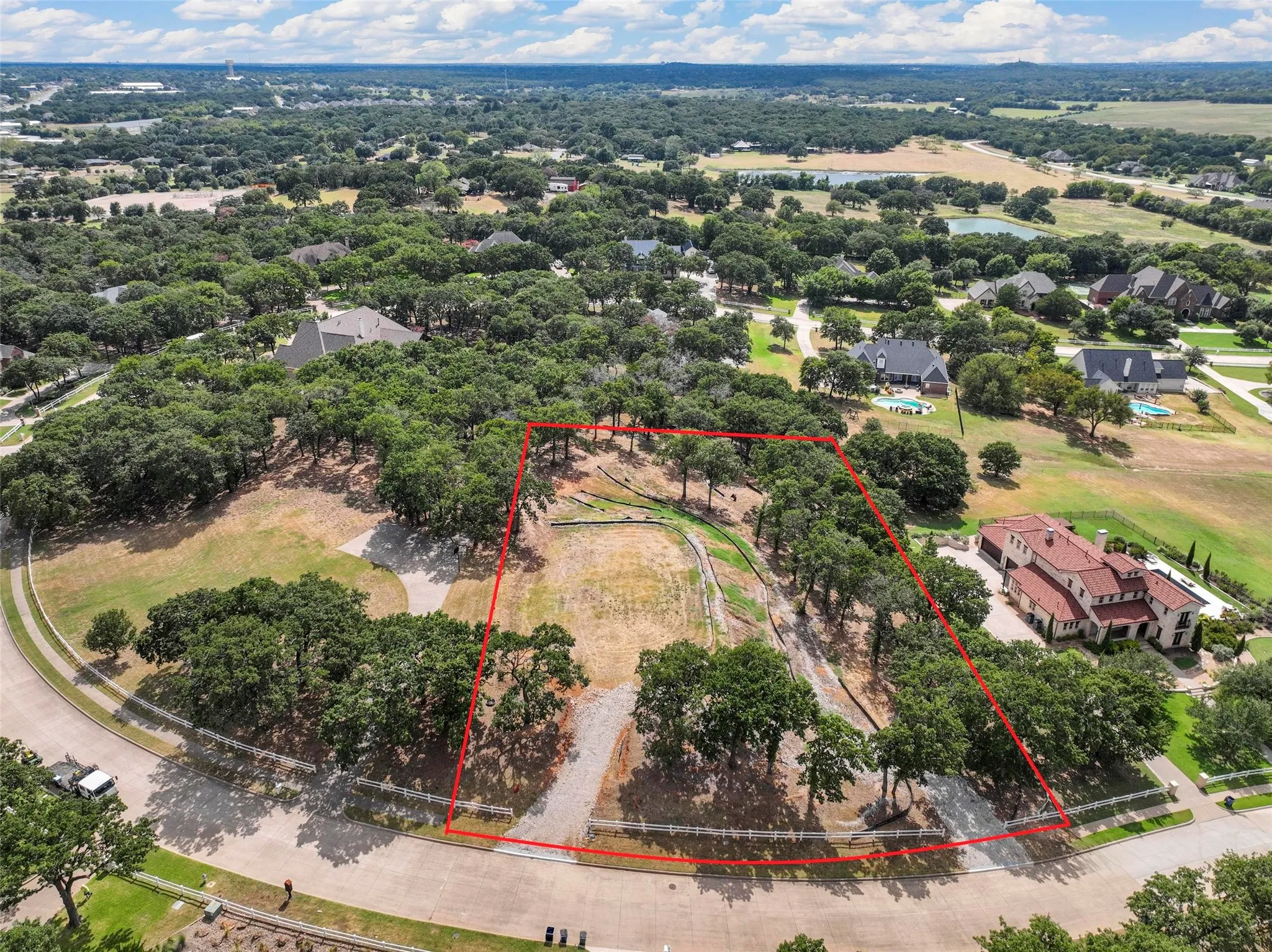 Birds eye view of property-all lines are approximate
