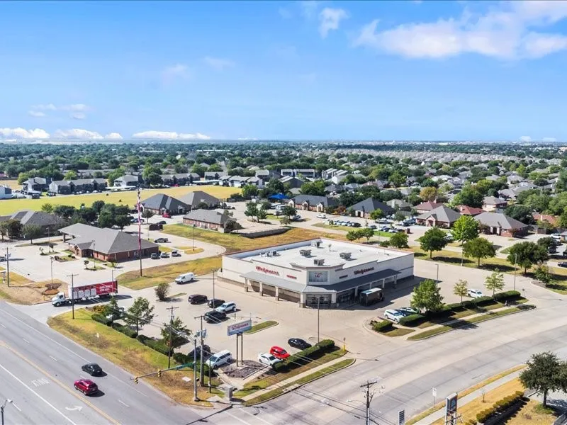 Birds eye view of property