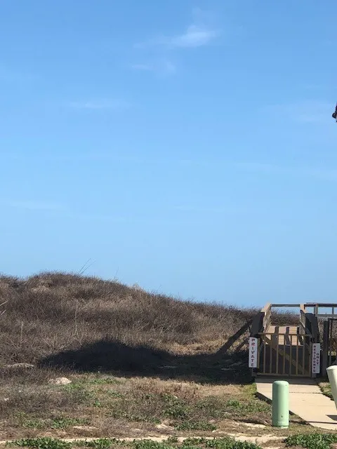 Private boardwalk with code for China Beach Residents