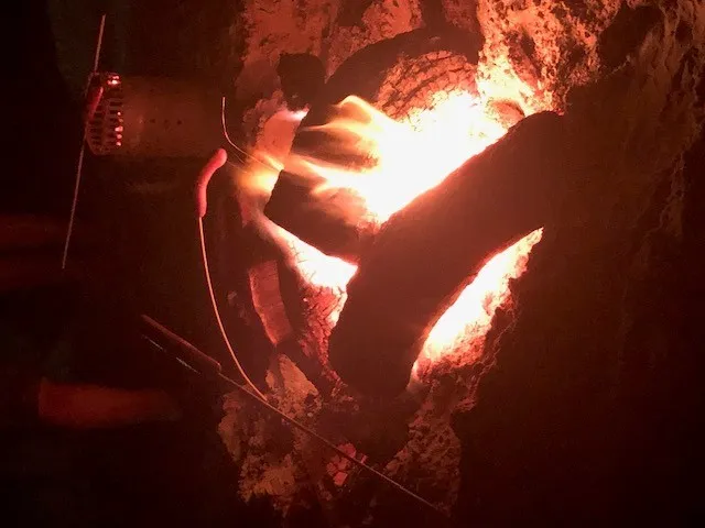 Stay for the evening, Build a firepit in the sand
