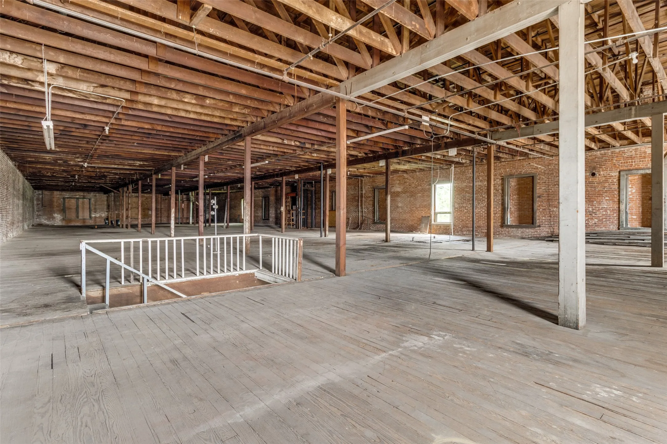 Second floor view looking toward the back of building