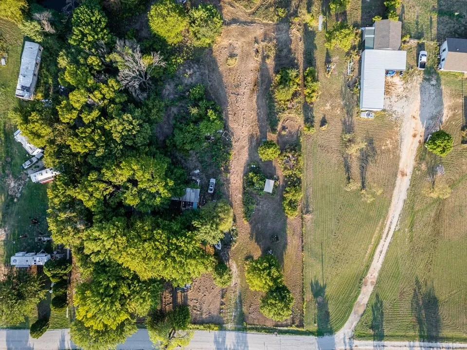 Aerial view with a rural view