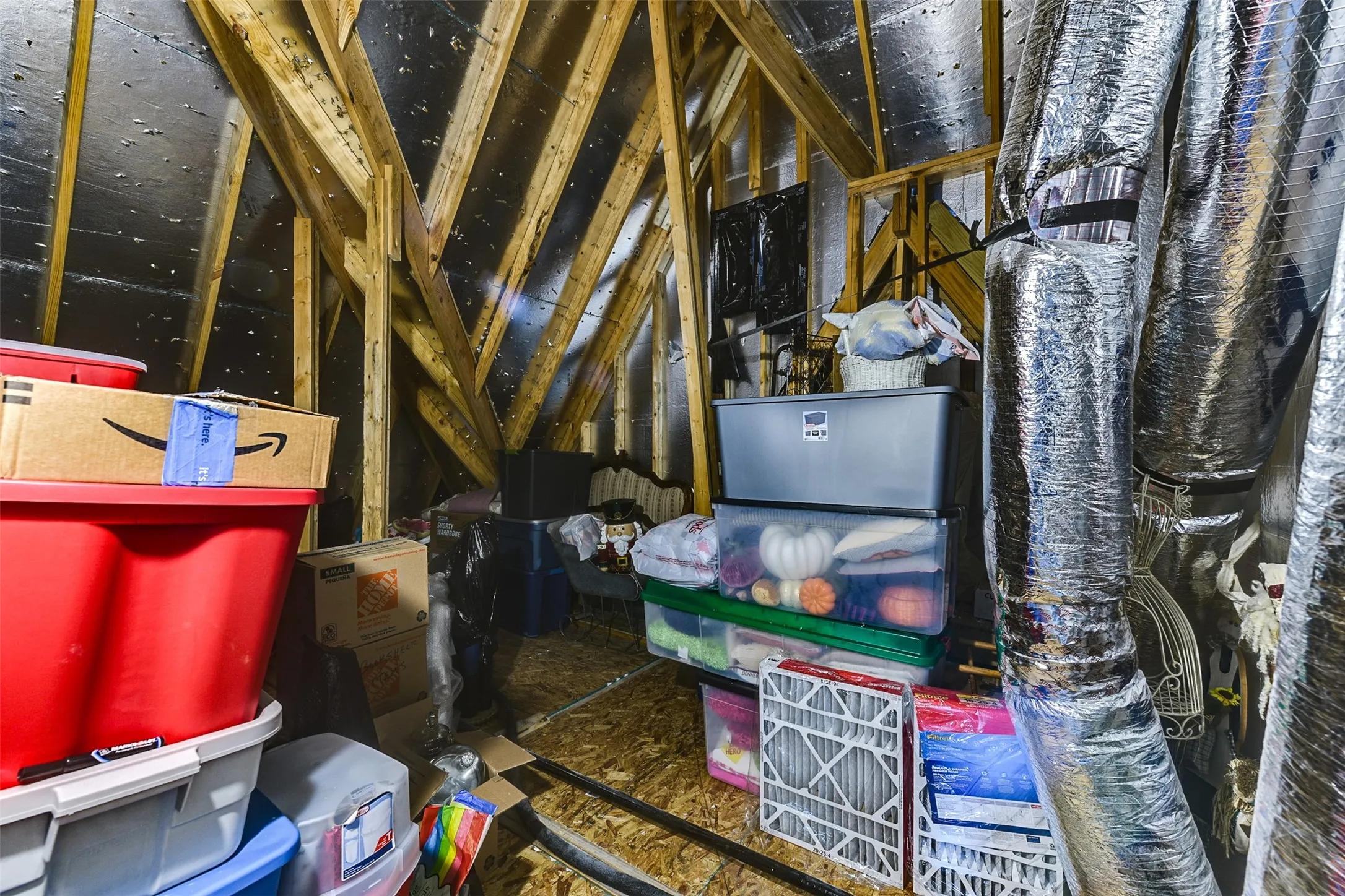 Attic area has been floored for additional storage.  Large, with ten foot ceilings