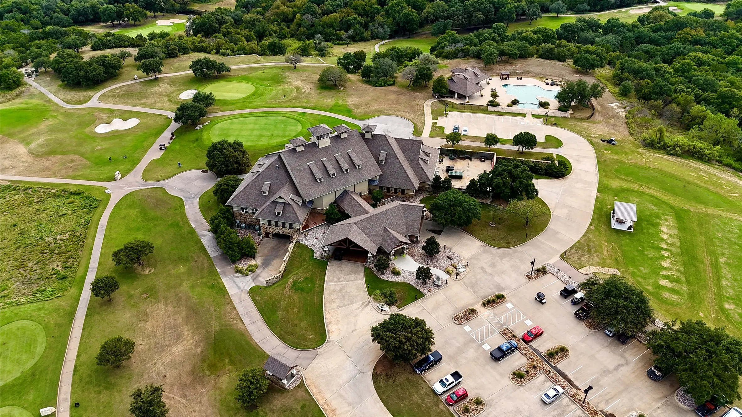 Aerial view of club house
