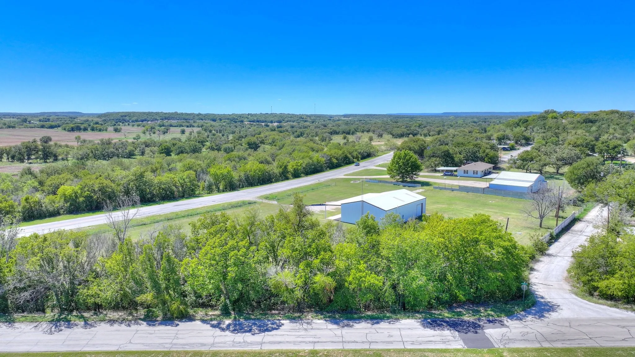 Birds eye view of property