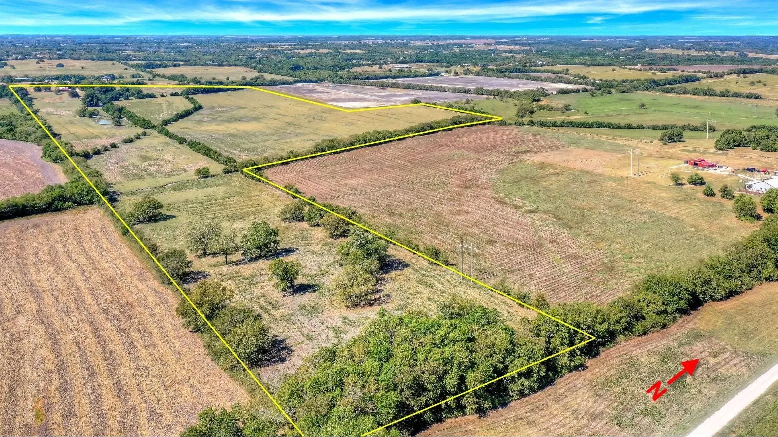 Bird's eye view featuring a rural view