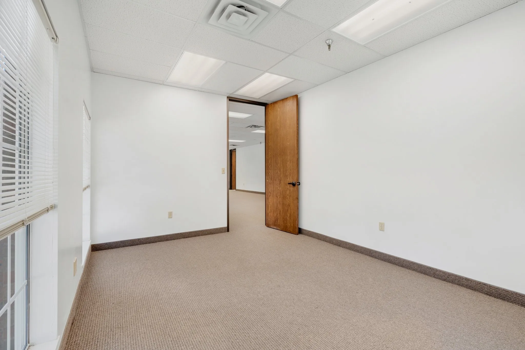 Inside private office in back corner