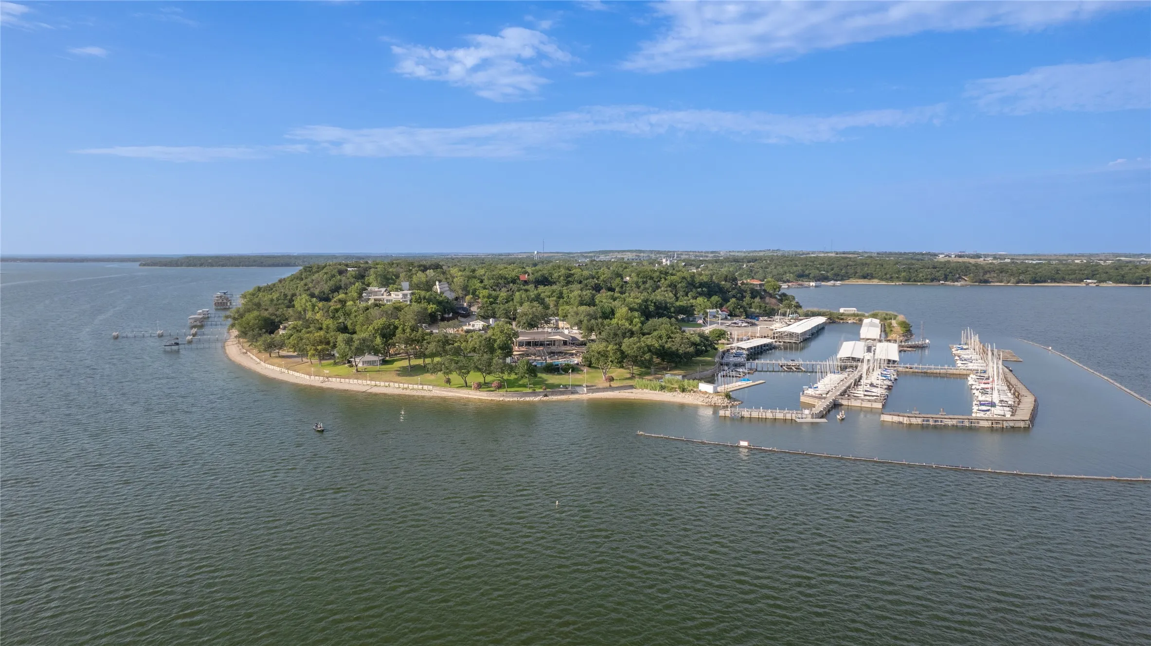 Iconic Fort Worth Boat Club is a short 5-min boat ride away