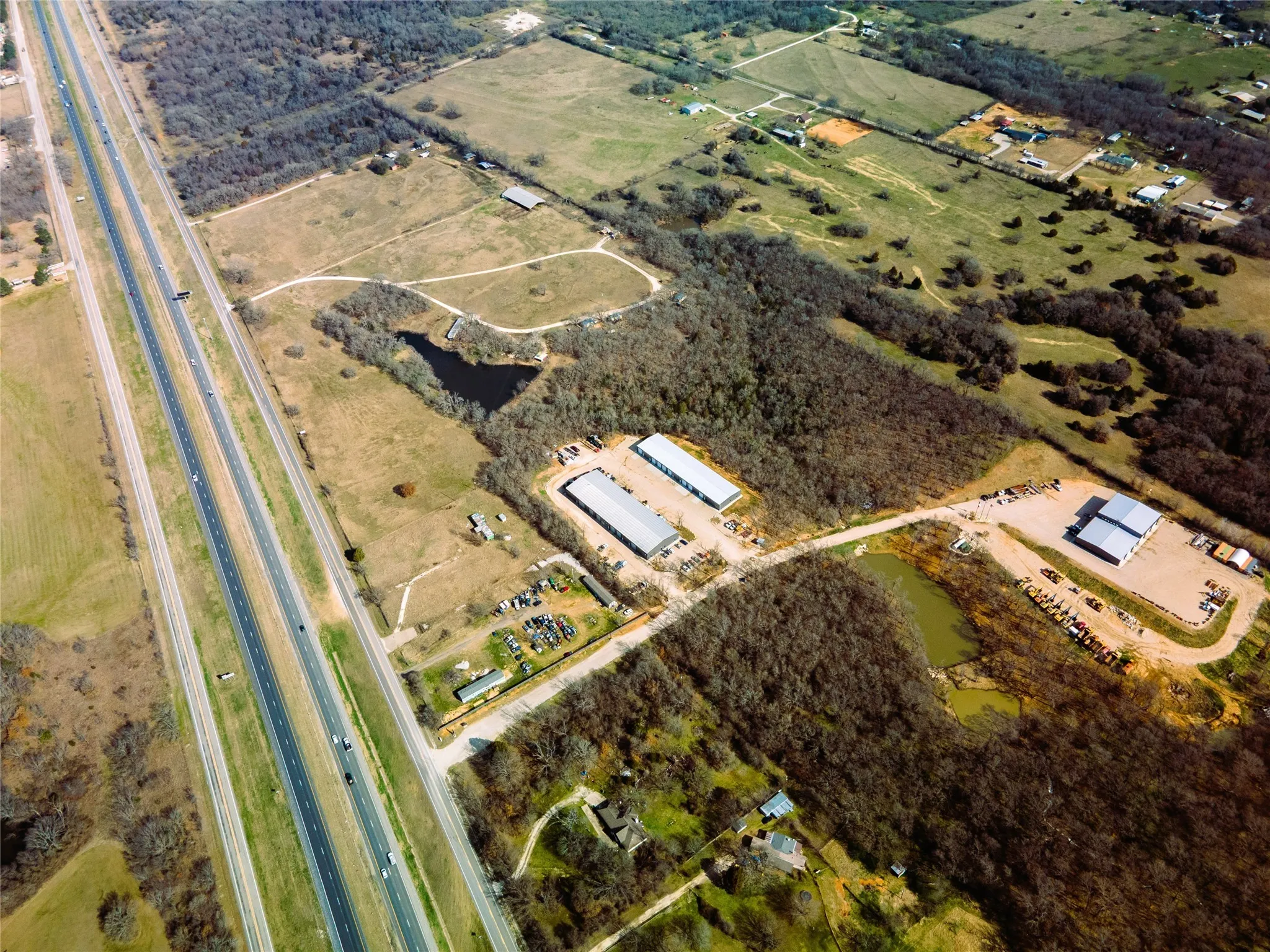 Drone / aerial view with a rural view