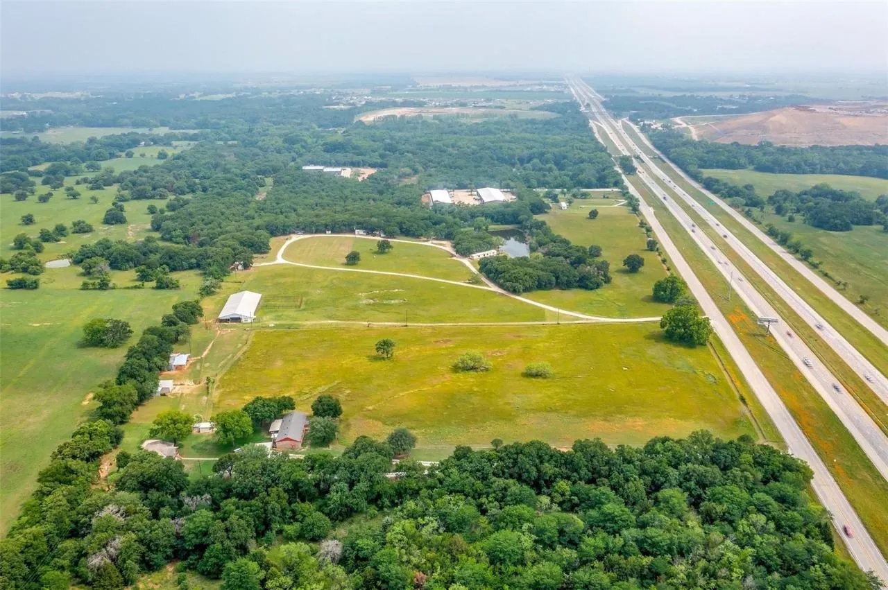 Aerial view with a rural view