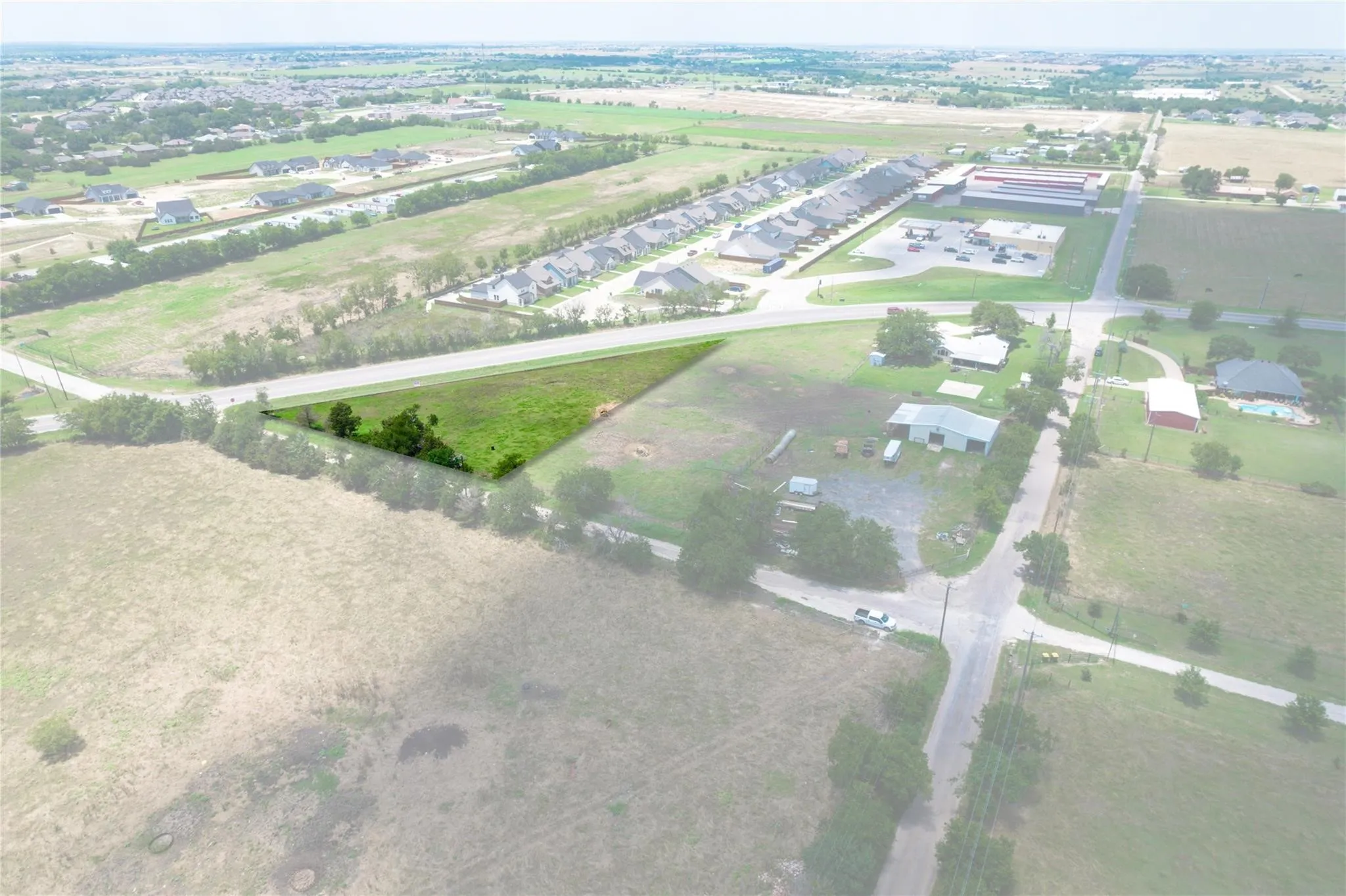 Birds eye view of property