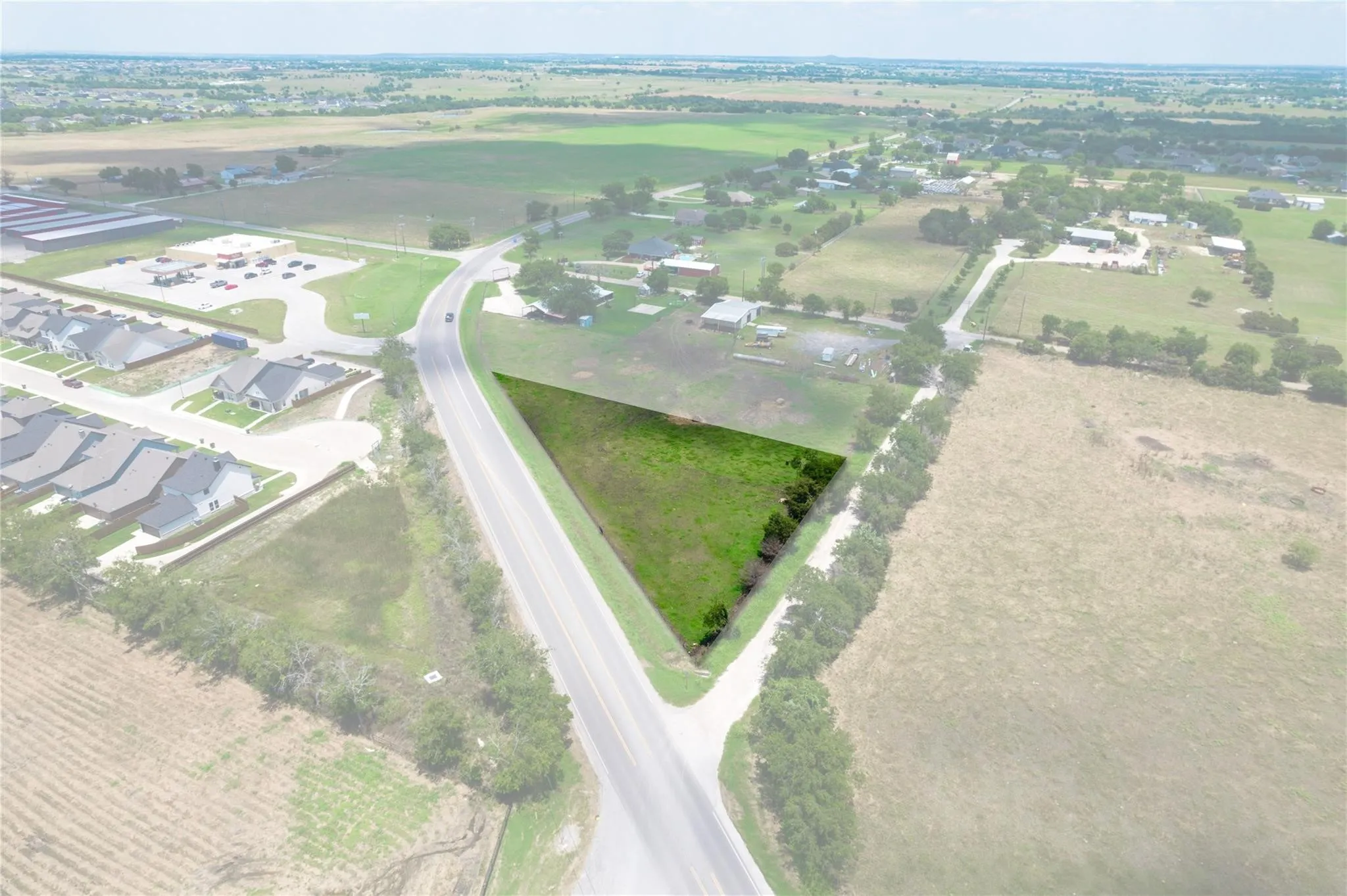 Birds eye view of property