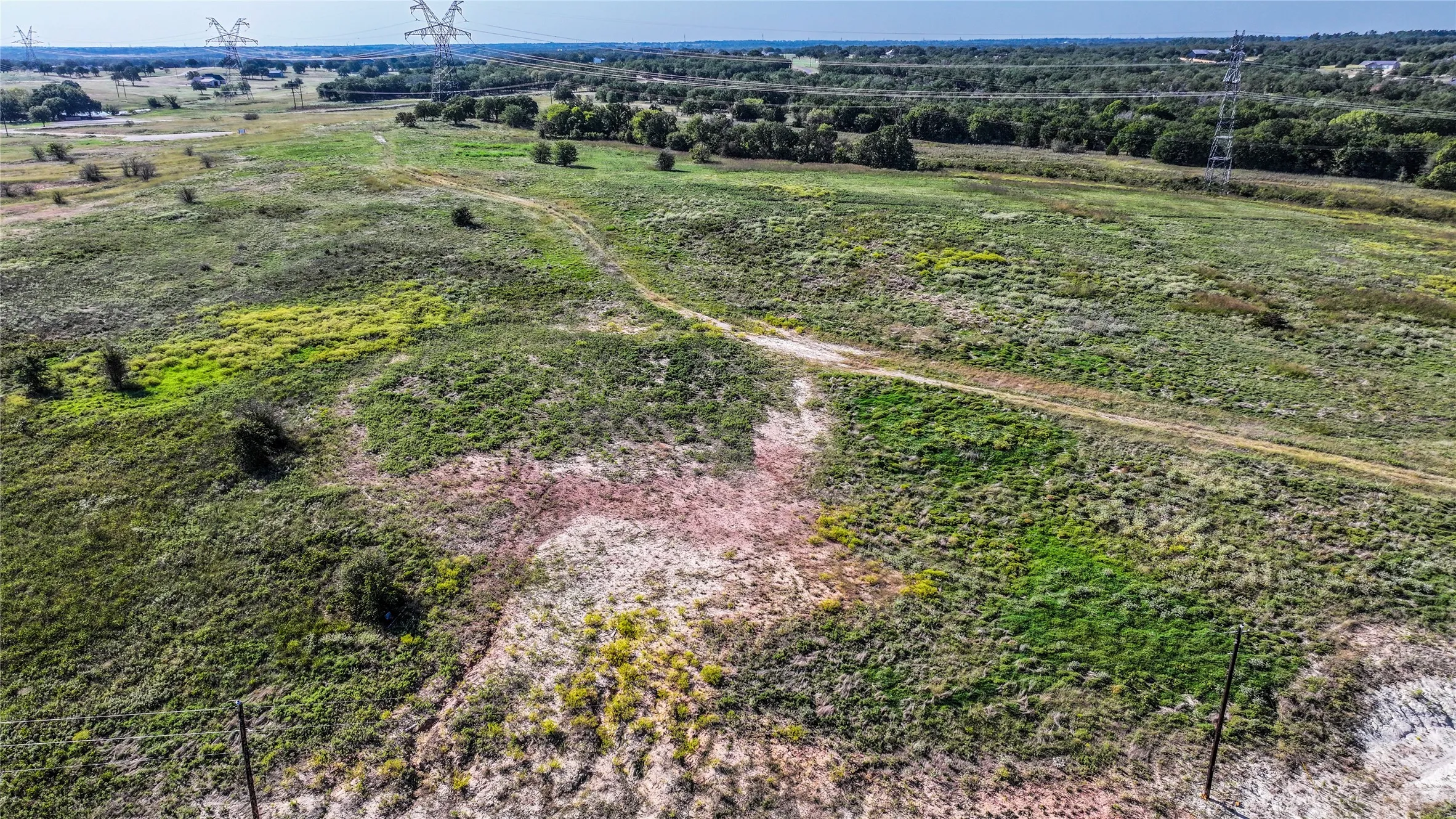 Aerial view with a rural view