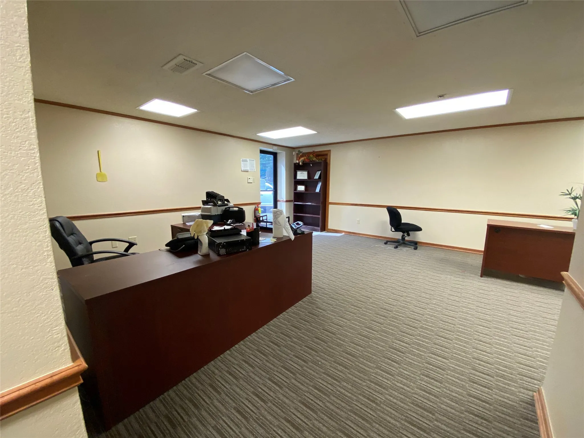 View of carpeted office space