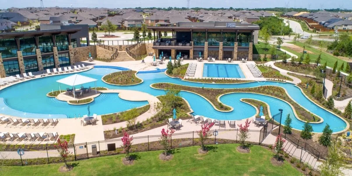 View of community pool with lazy river