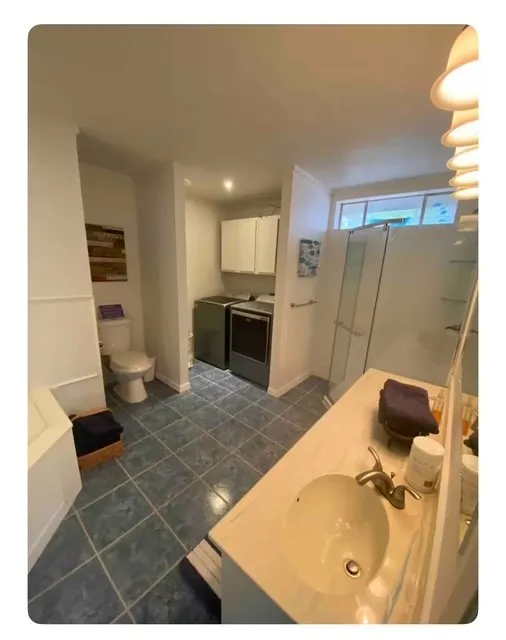 master bath & laundry