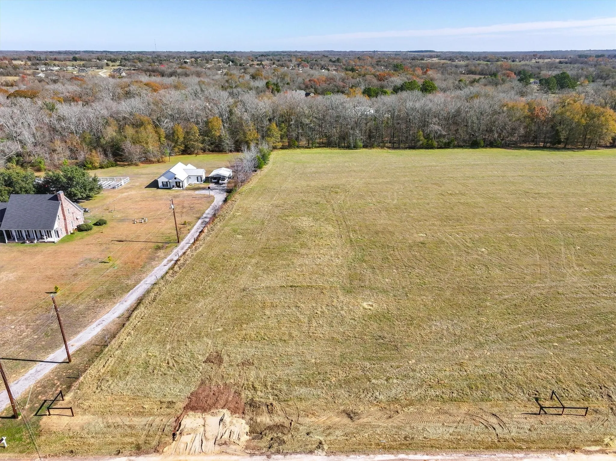 Aerial view featuring a rural view