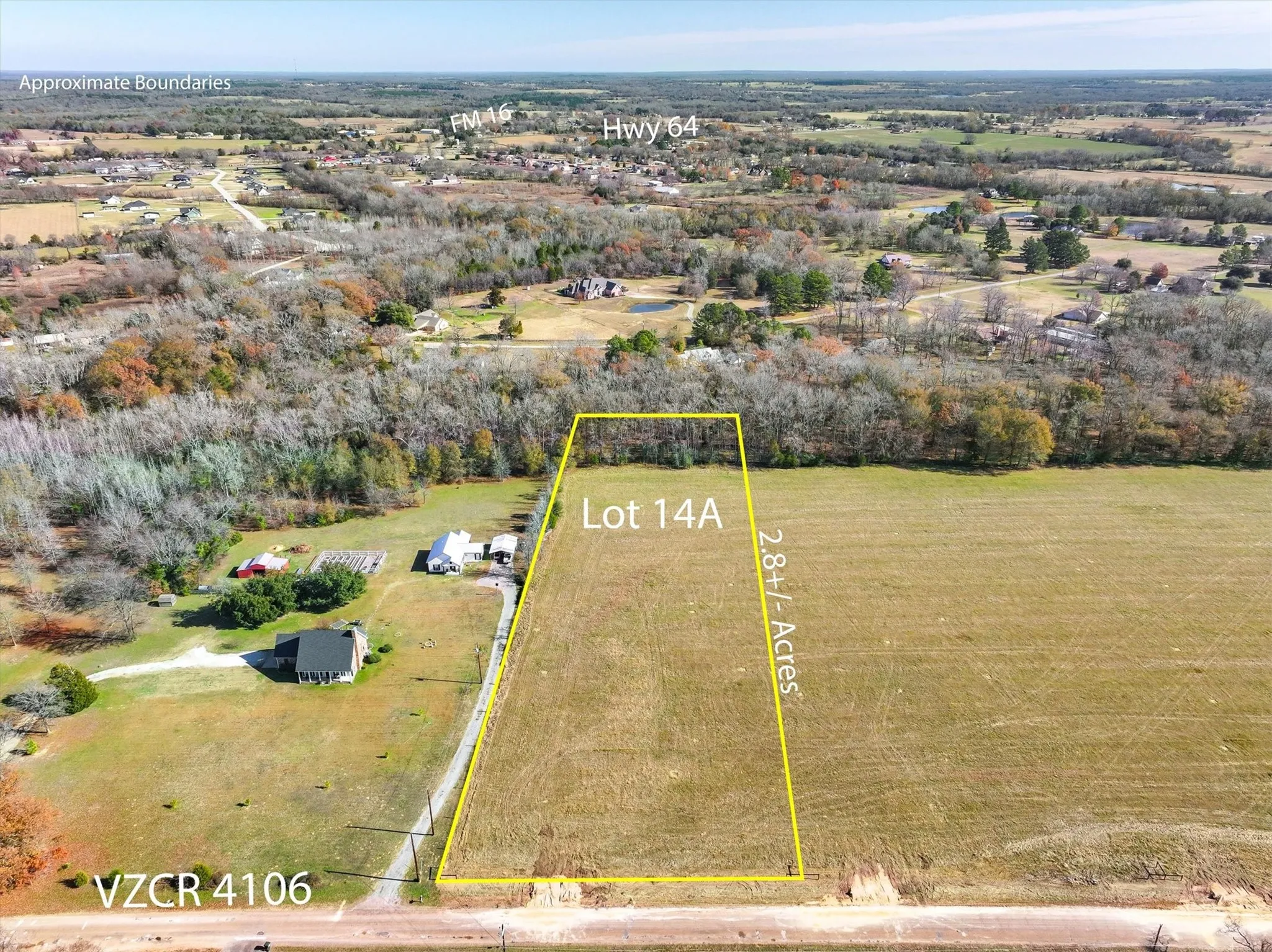 Aerial view featuring a rural view