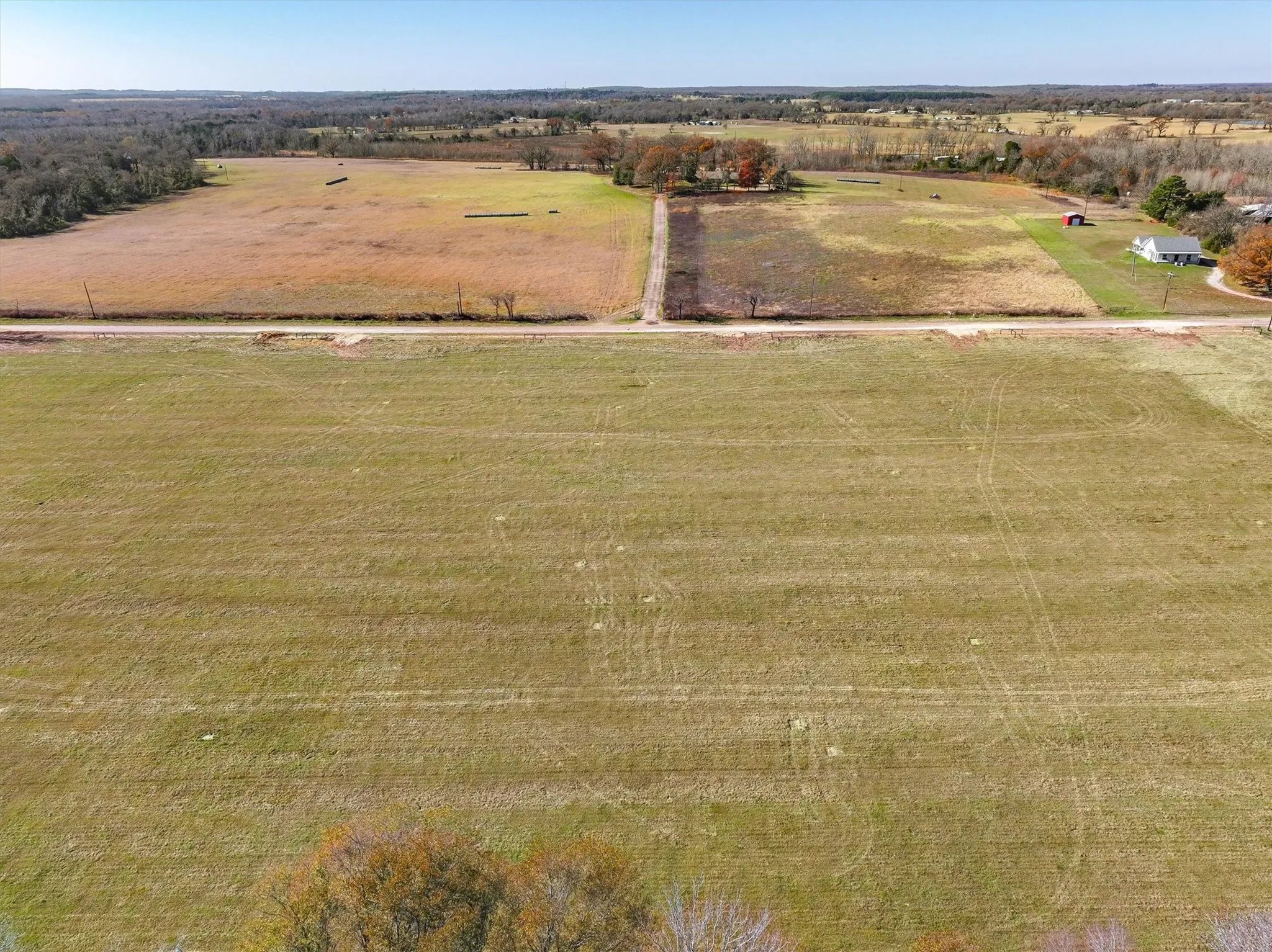 Aerial view with a rural view