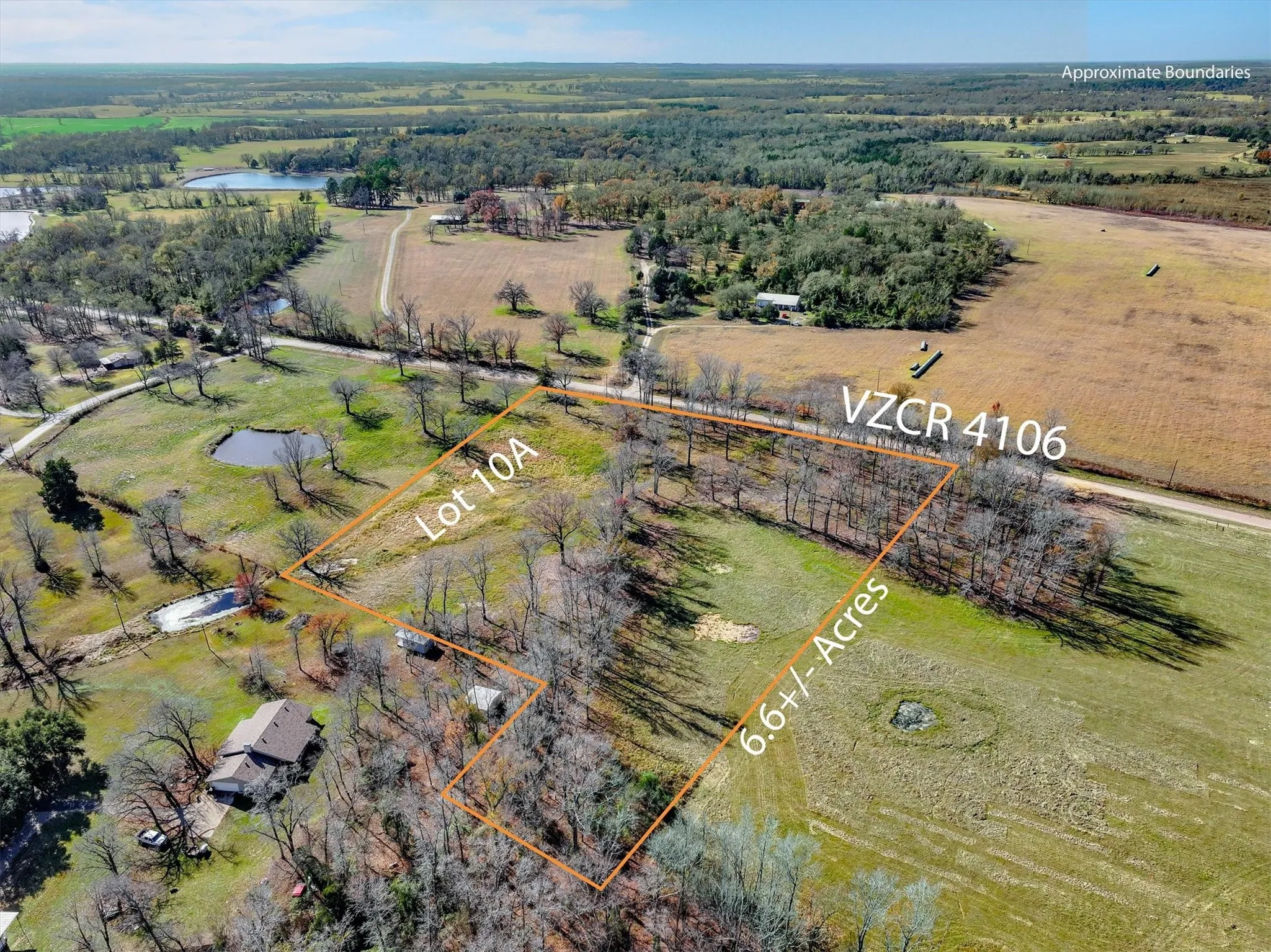 Aerial view with a rural view and a water view