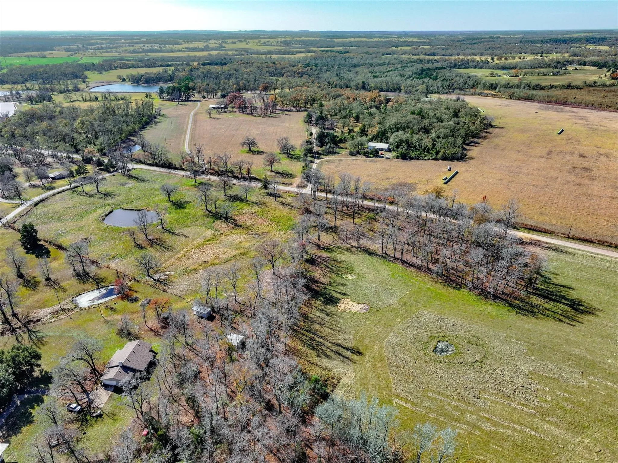 Drone / aerial view with a rural view and a water view