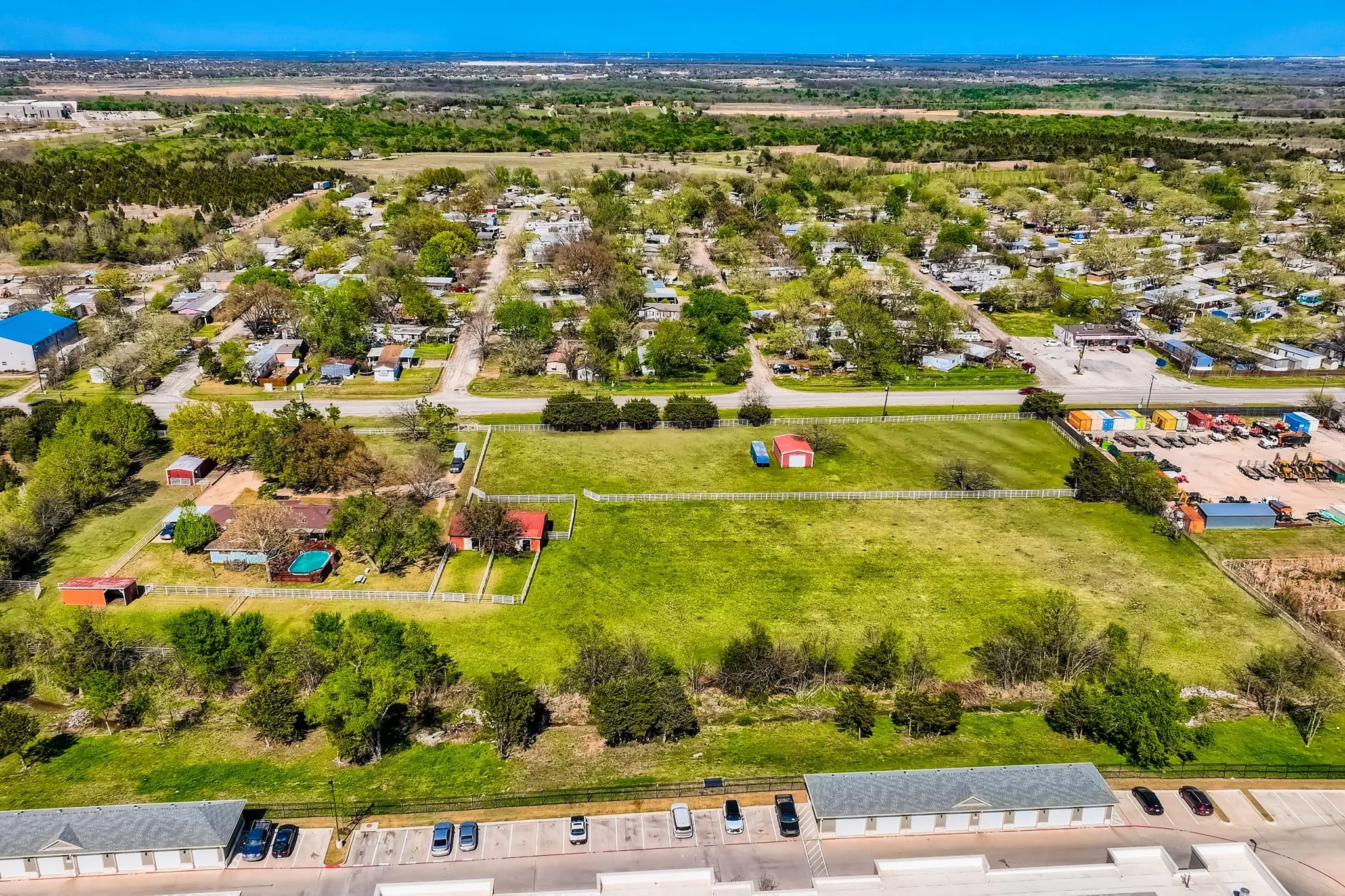 Birds eye view of property