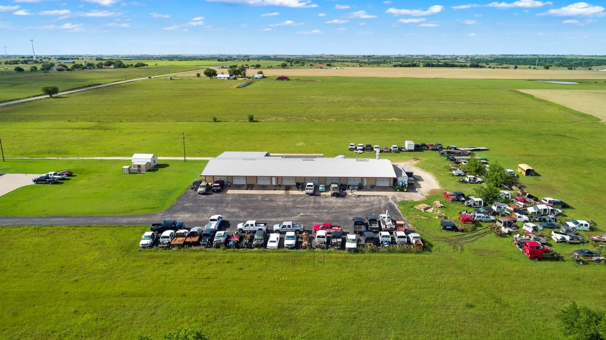 Drone / aerial view with a rural view
