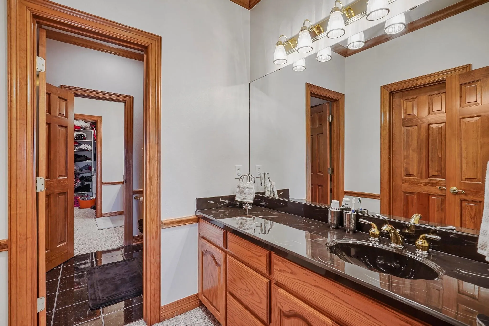 Bathroom featuring vanity