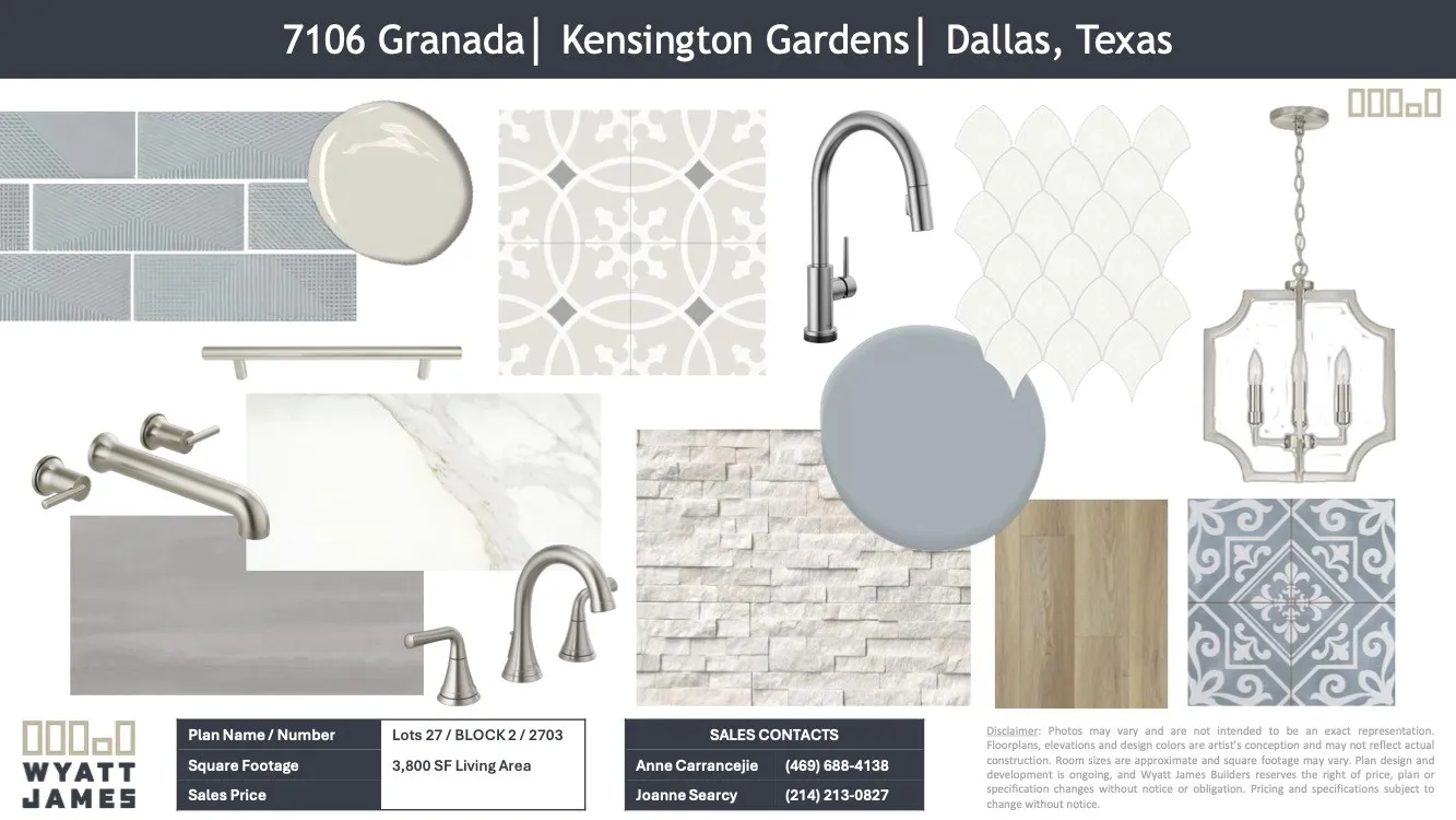 proposed color scheme for the home
