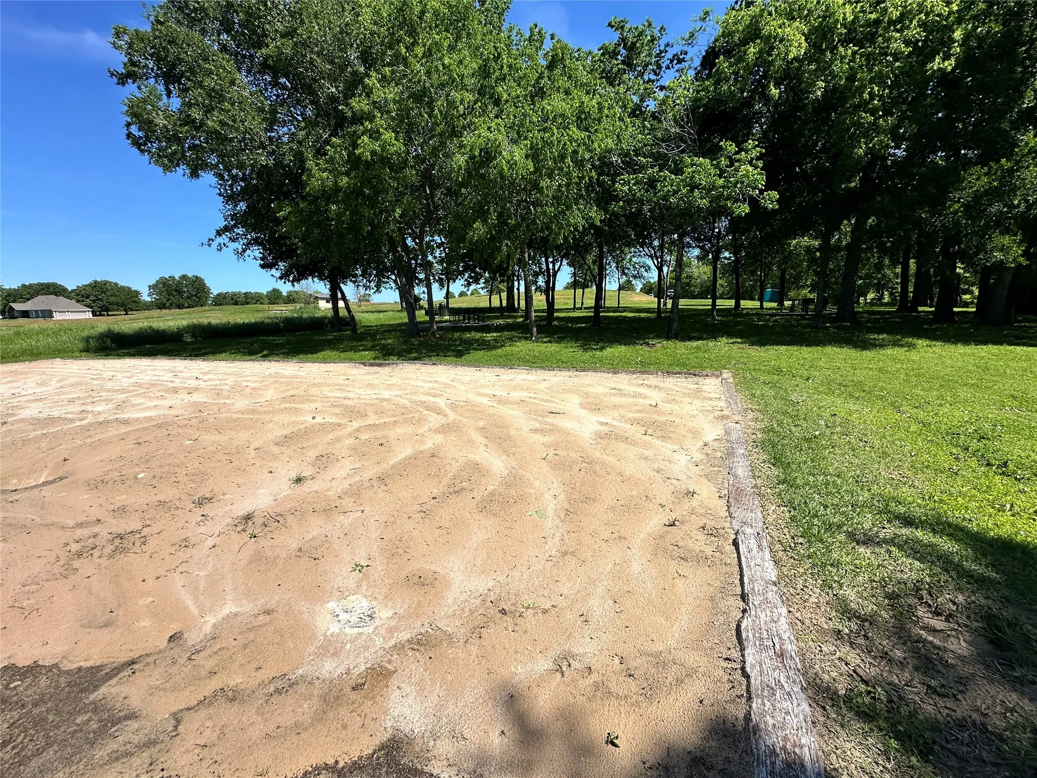 Community sand volleyball court.