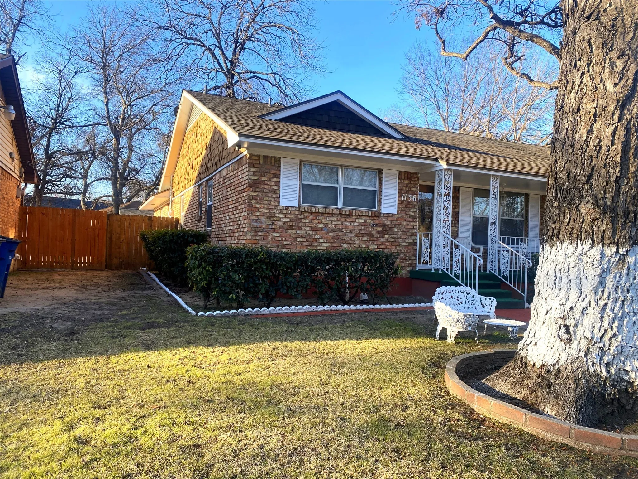 View of front of home with a front lawn