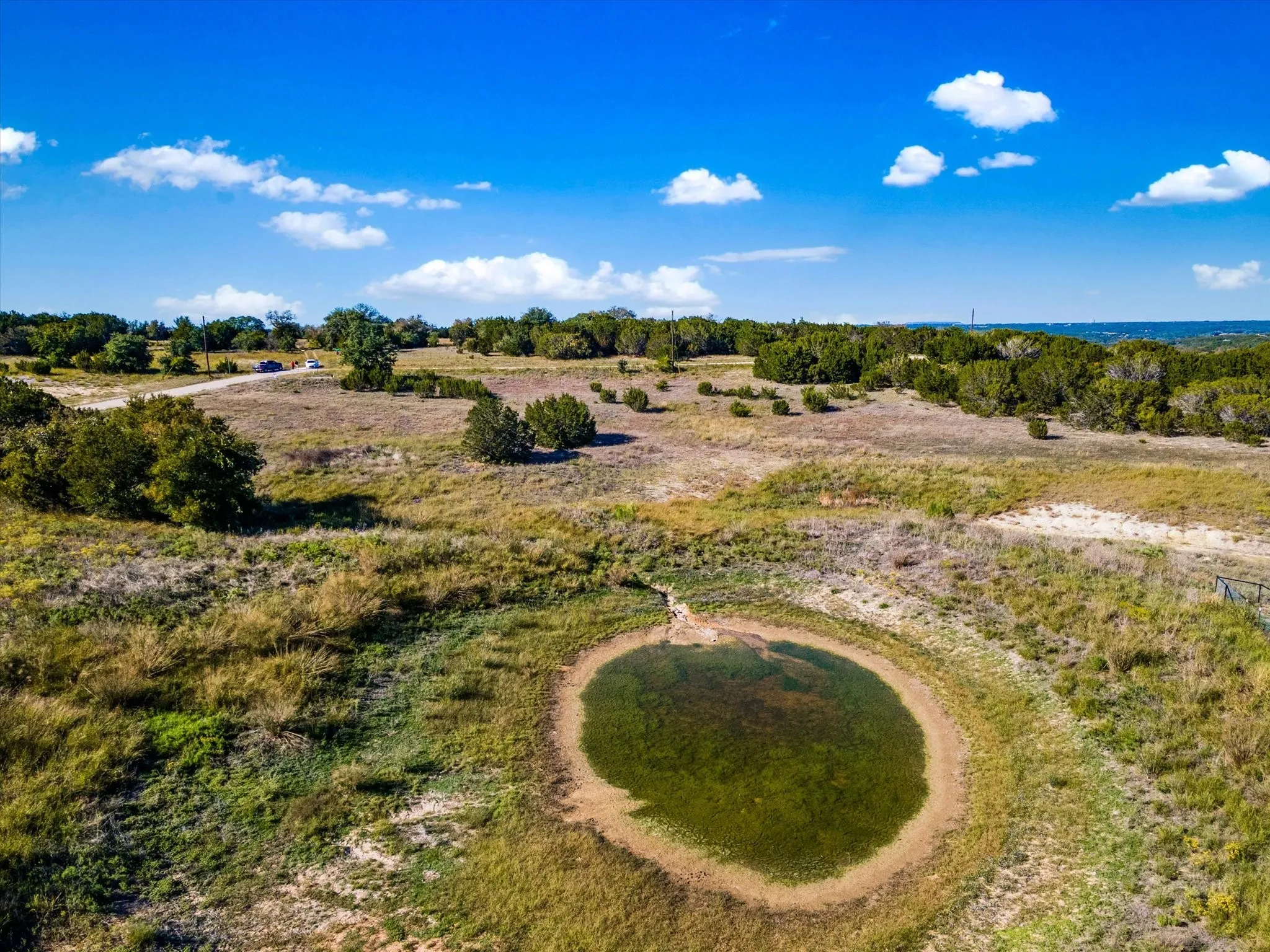Aerial view with a rural view