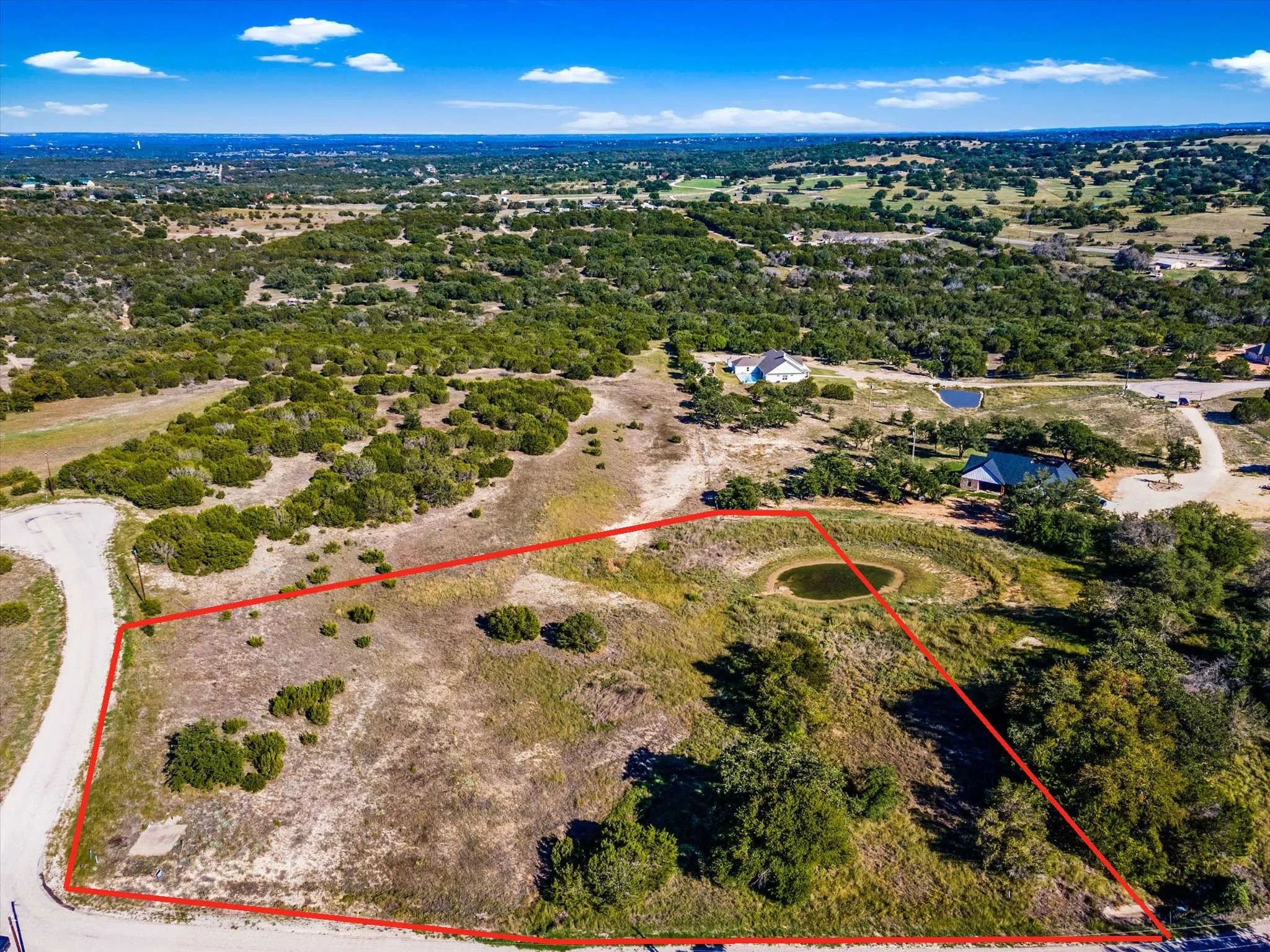 Birds eye view of property