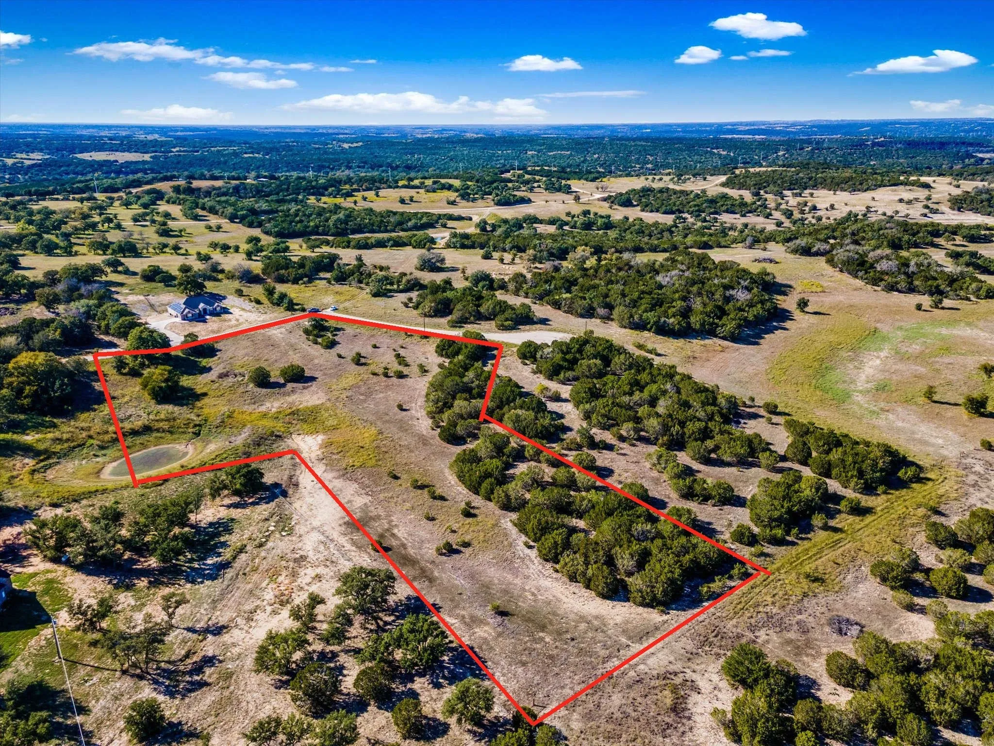 Birds eye view of property