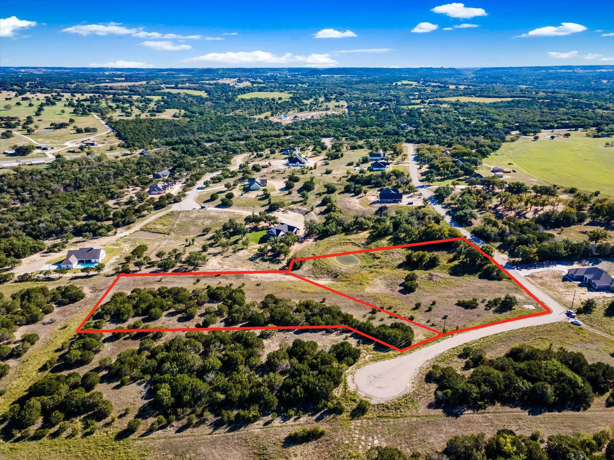 Birds eye view of property