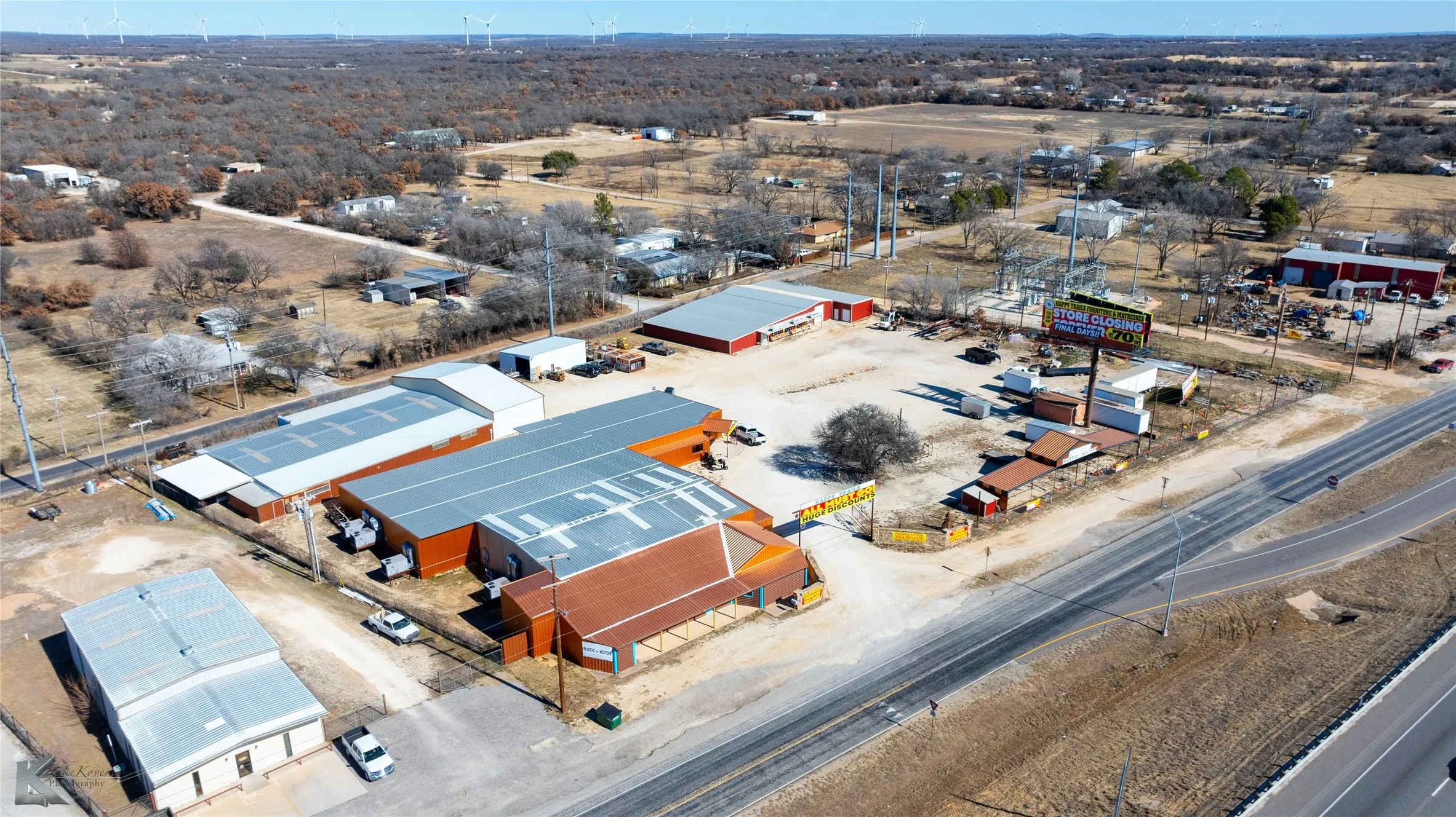 Birds eye view of property