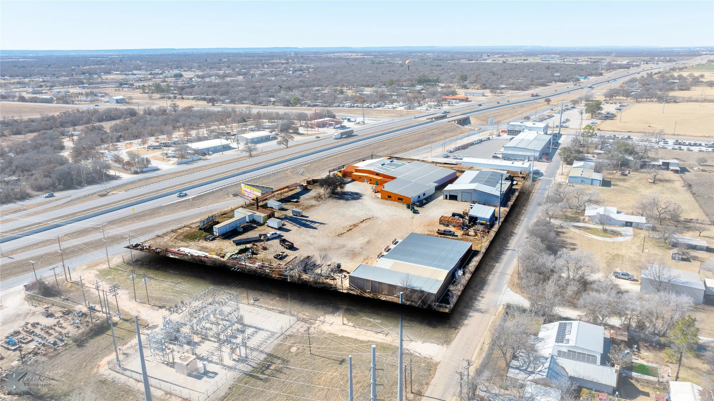 Birds eye view of property