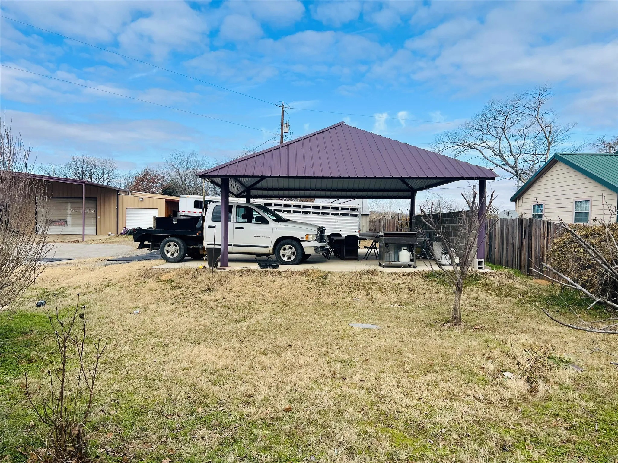 View of yard with a gazebo