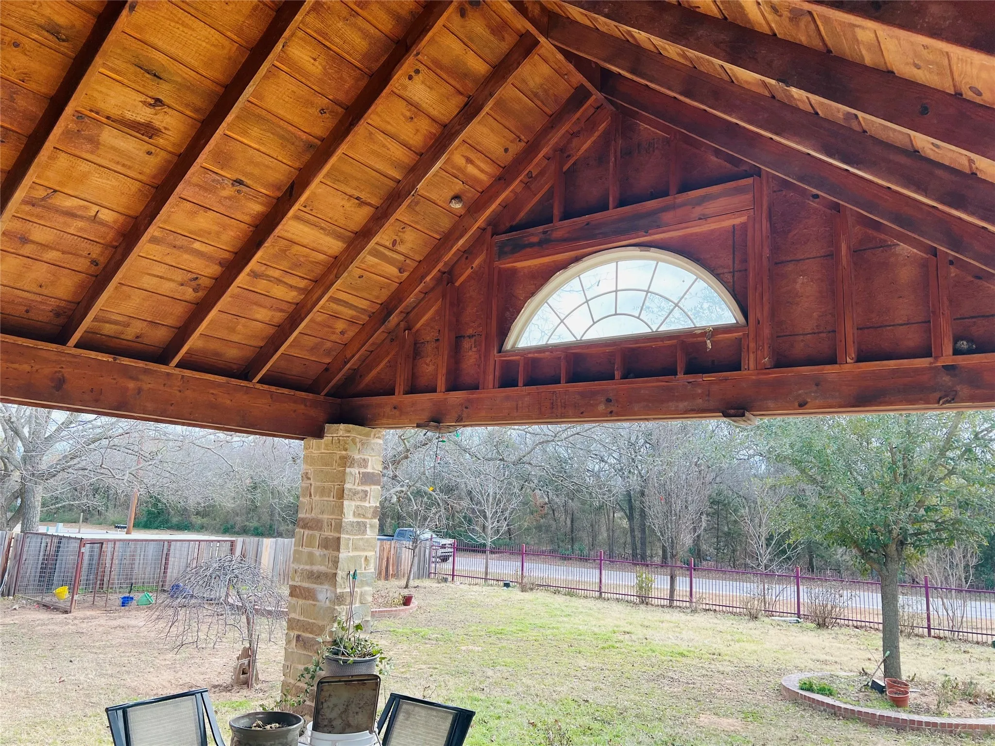 View of yard featuring a gazebo