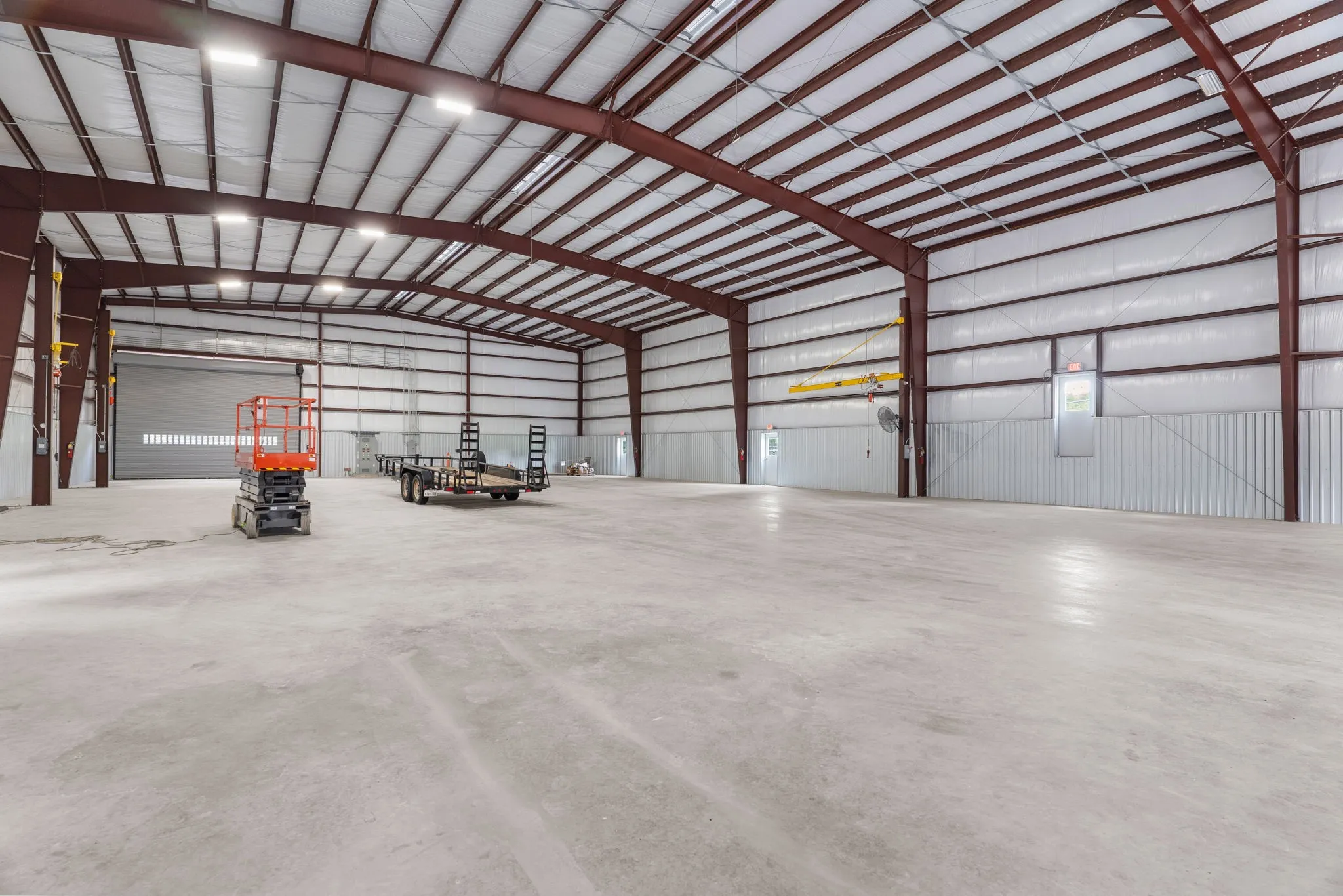 Interior of 9,880 sq ft Warehouse along with a custom panel door