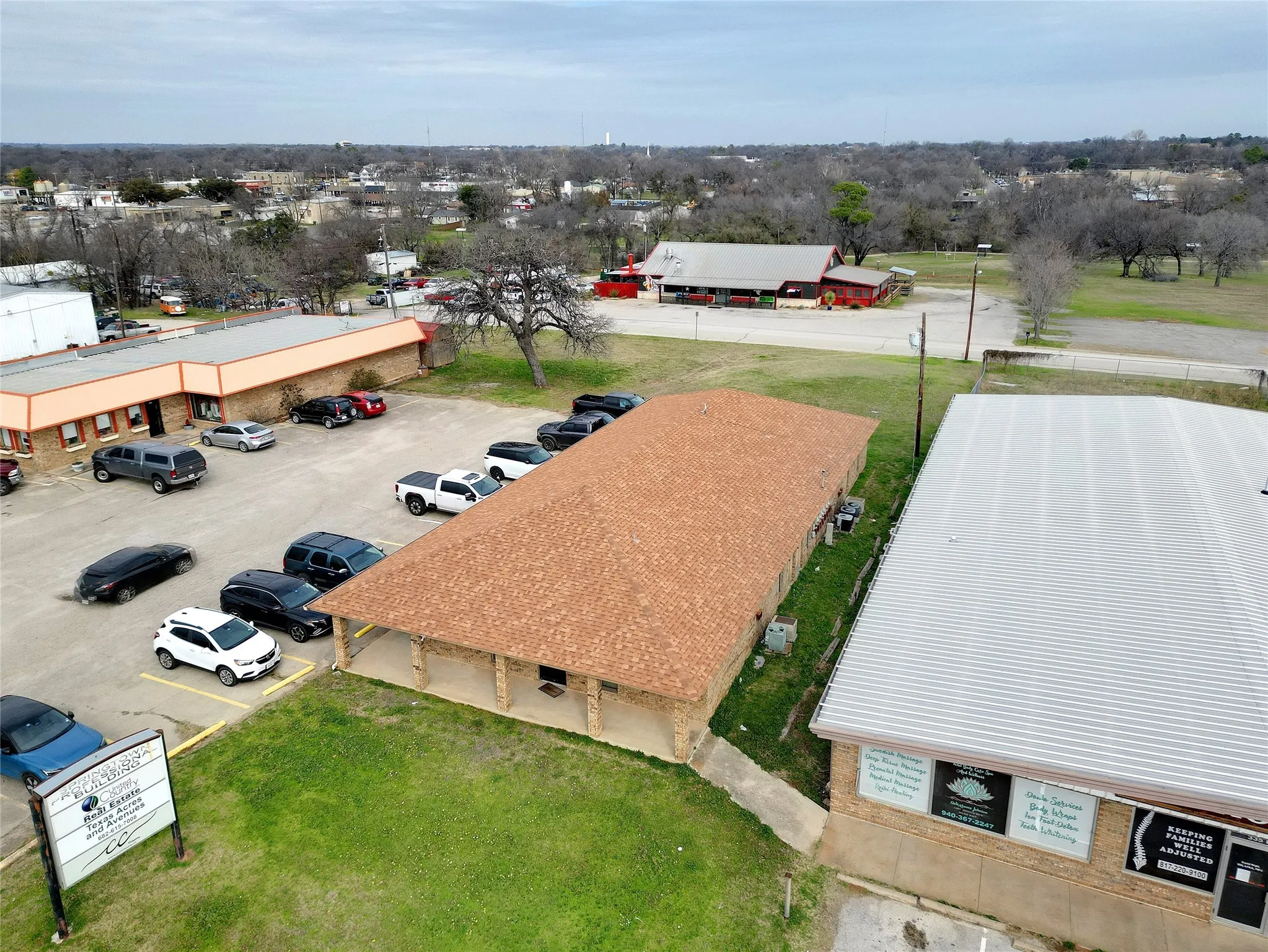 Birds eye view of property